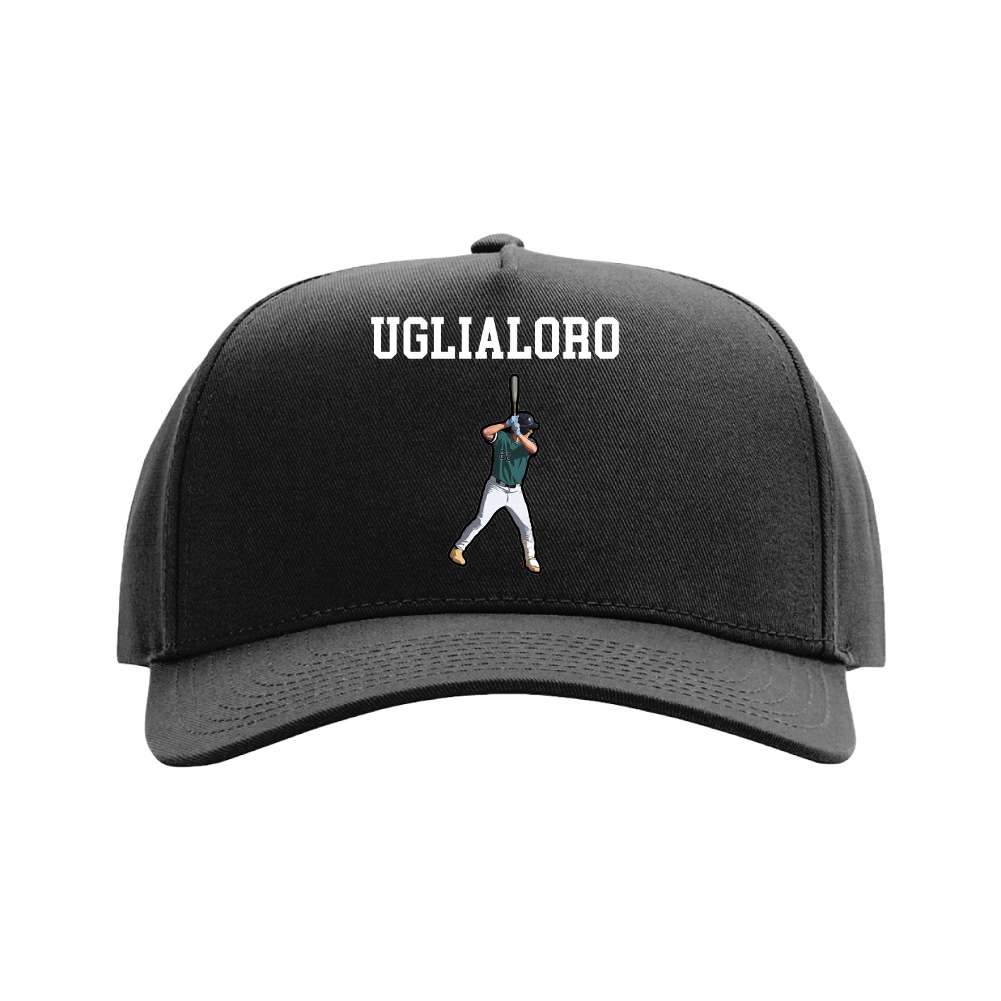 Full Fabric Five-Panel Champ Cap — Shirsey in Black