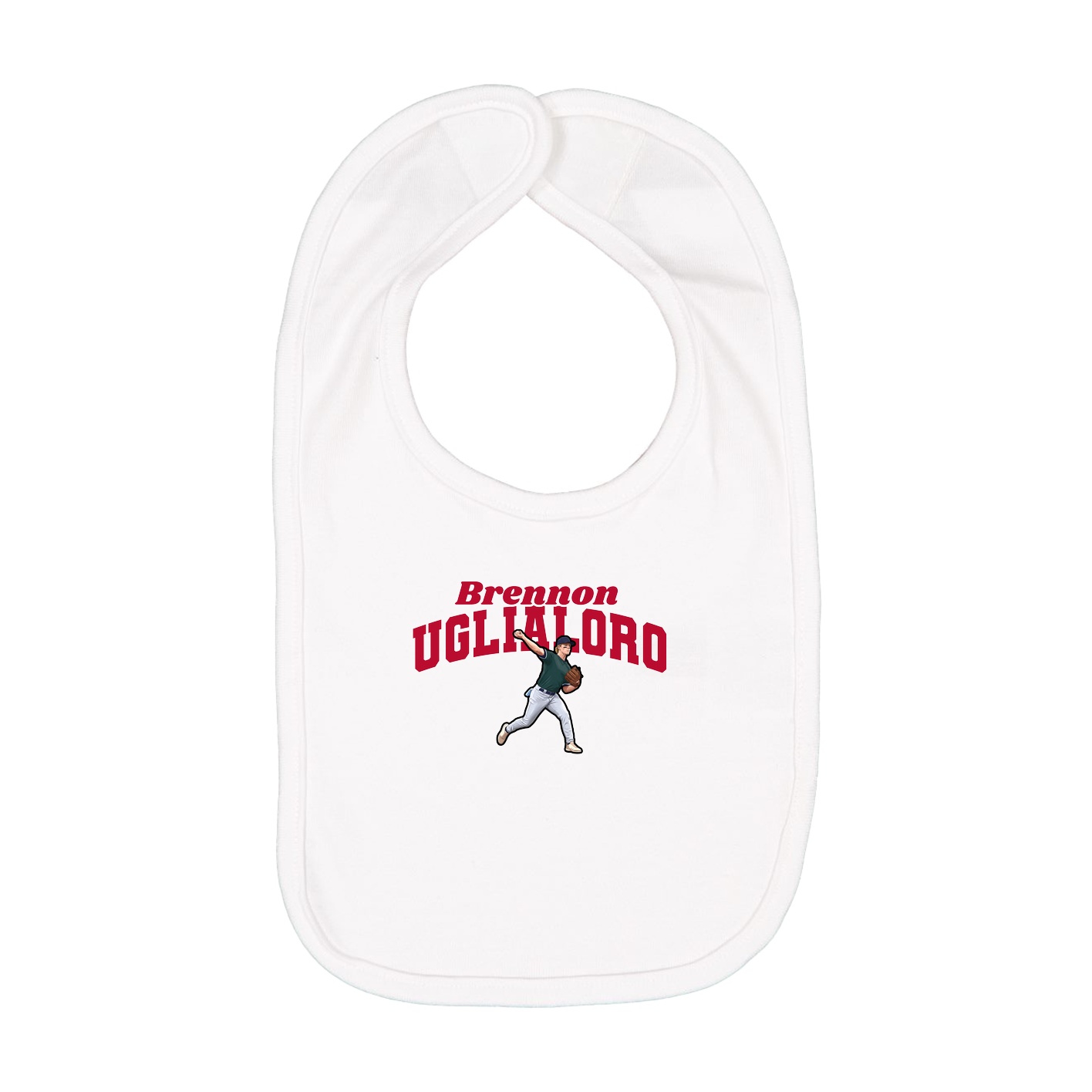 Infant Bib — Signature Arch in White