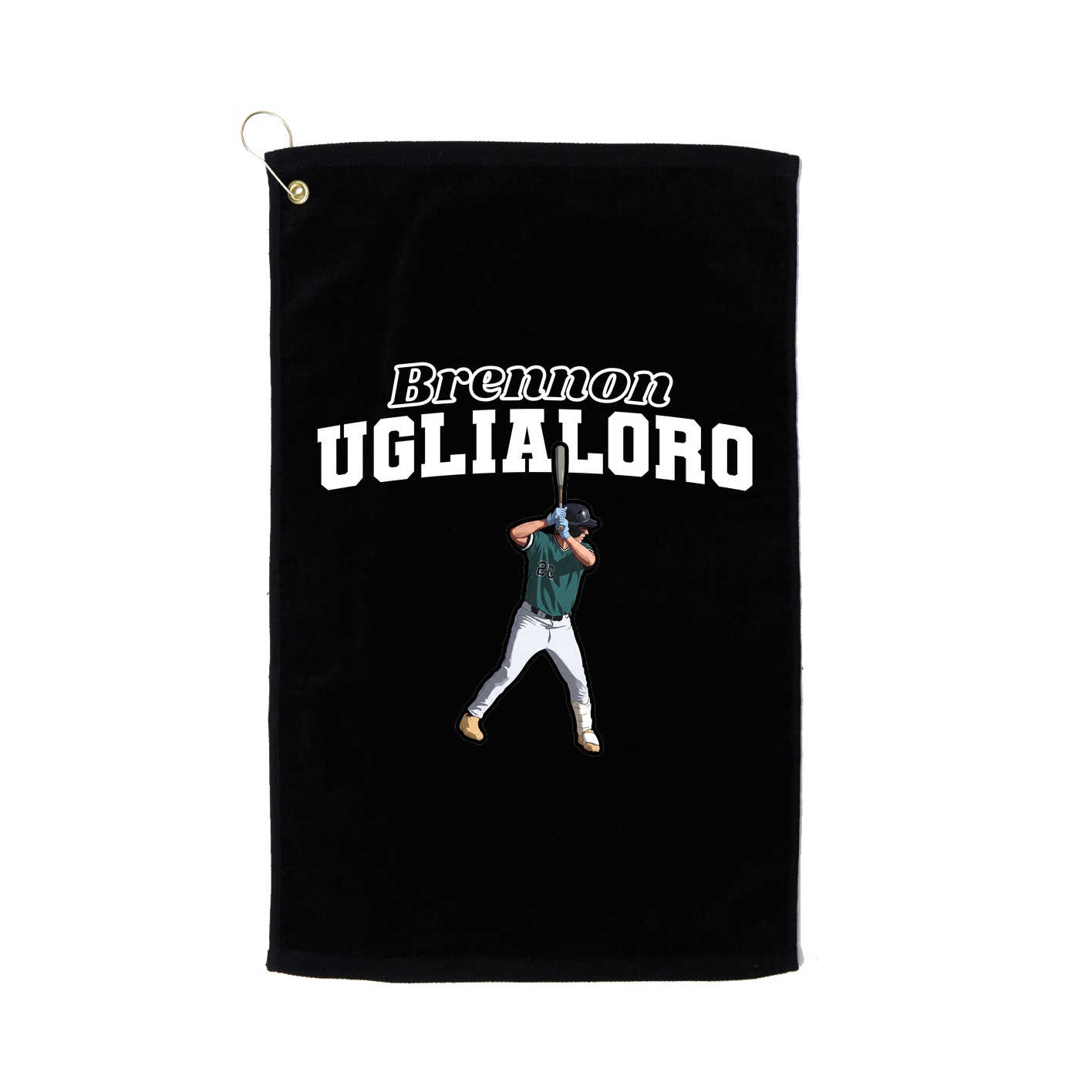 Golf Towel — Name Arch in Black
