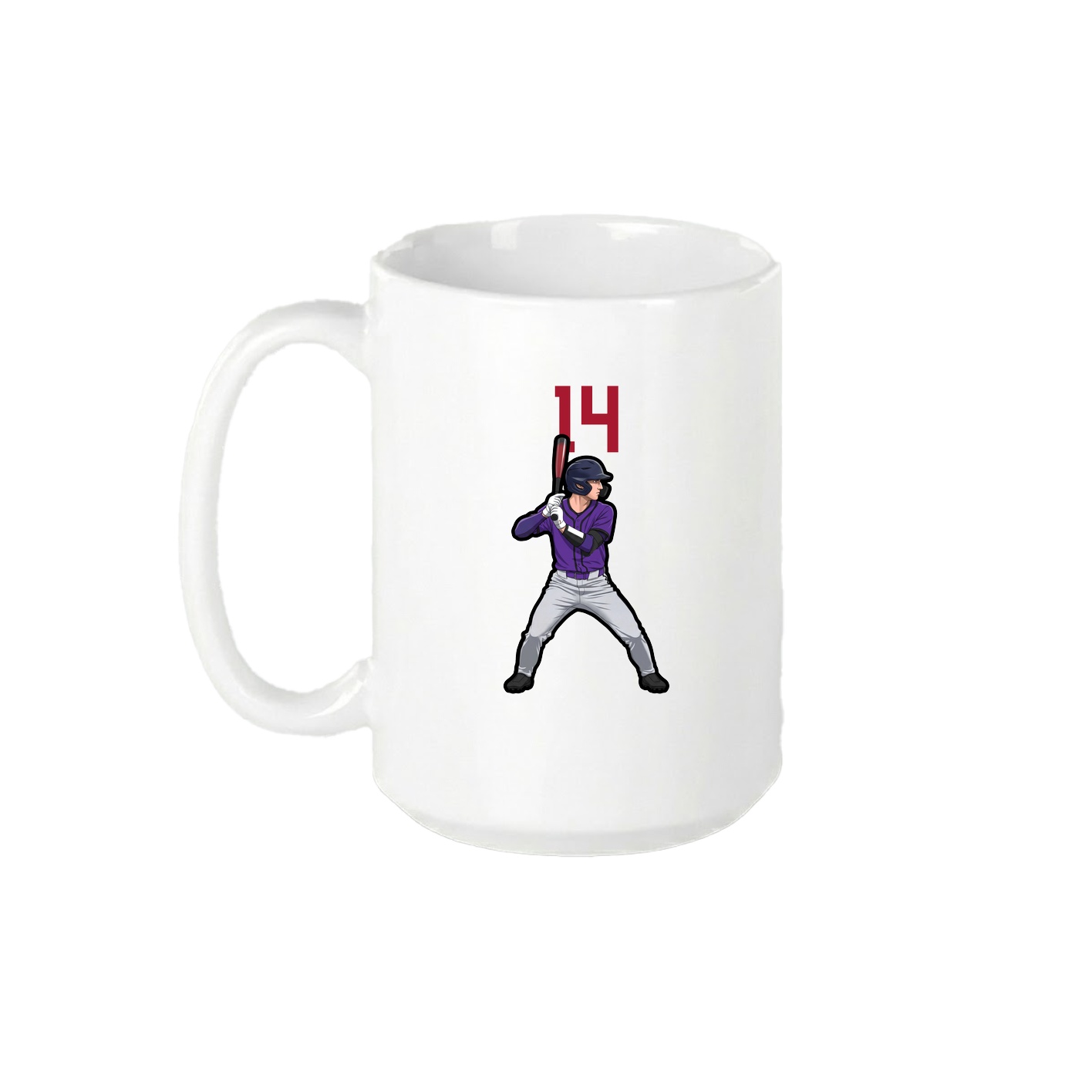 15oz Coffee Mug — Number Top in White