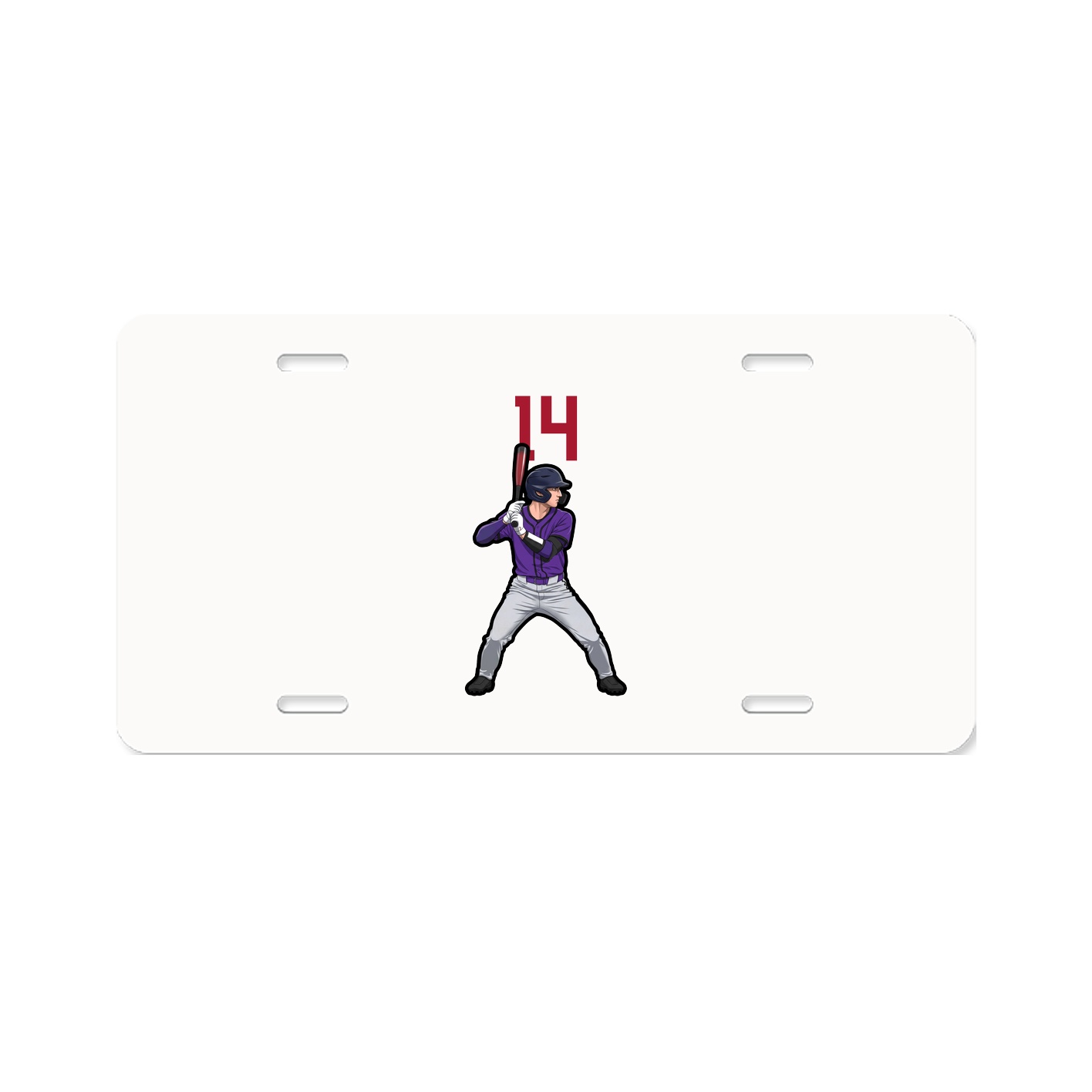 License Plate — Number Top in Classic