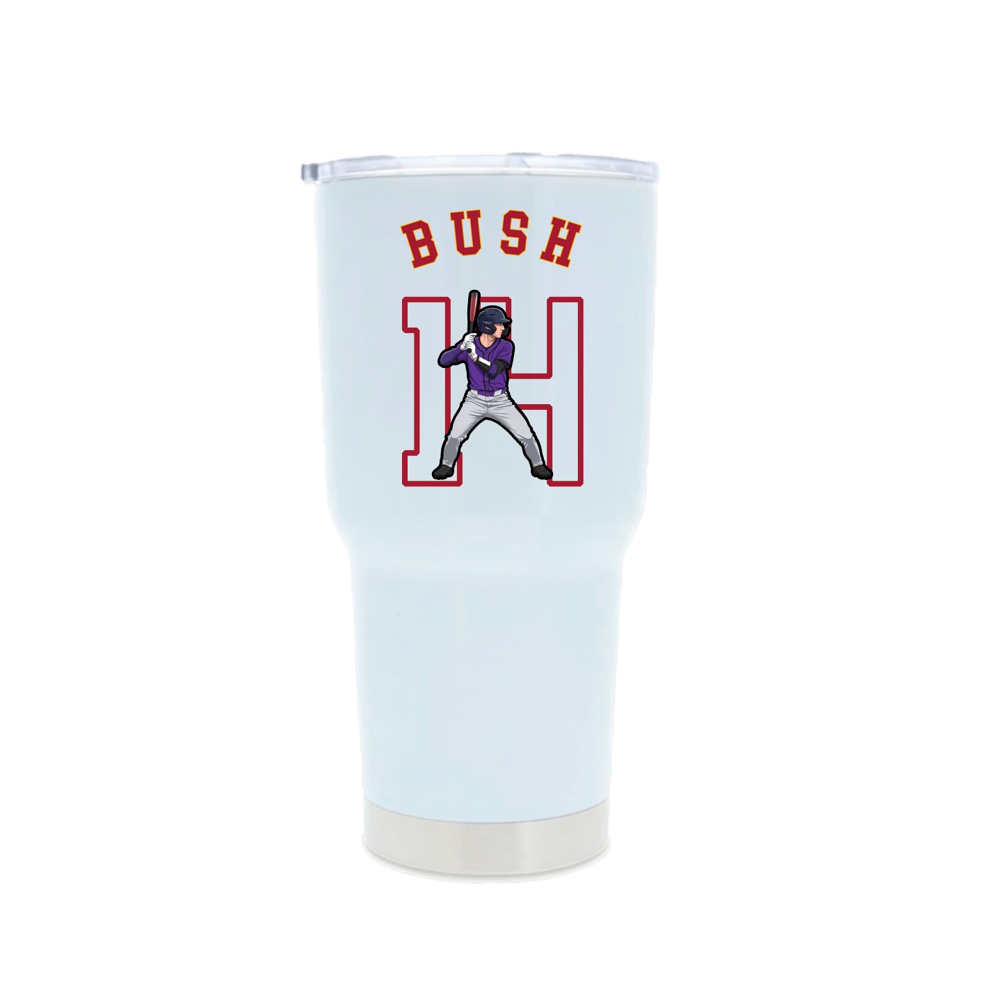 30oz Stainless Steel Tumbler — Shirsey Arch in White