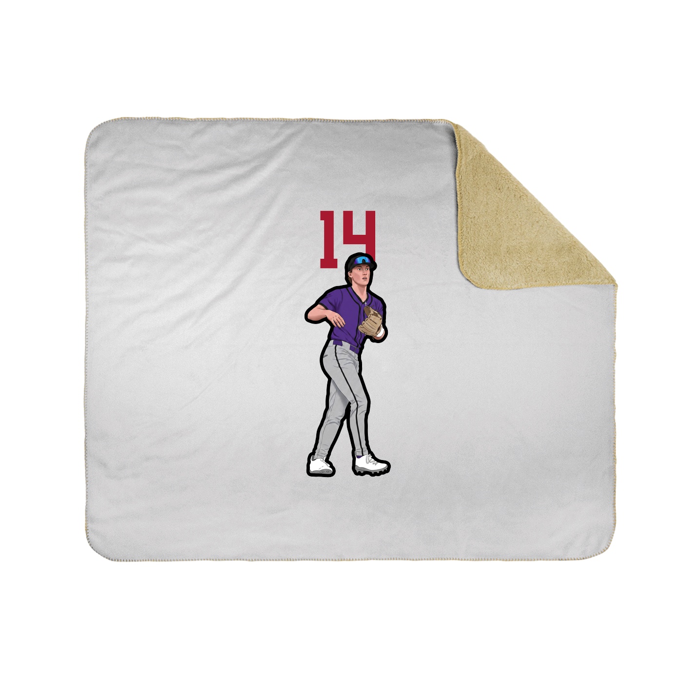 Throw Blanket — Number Top in White