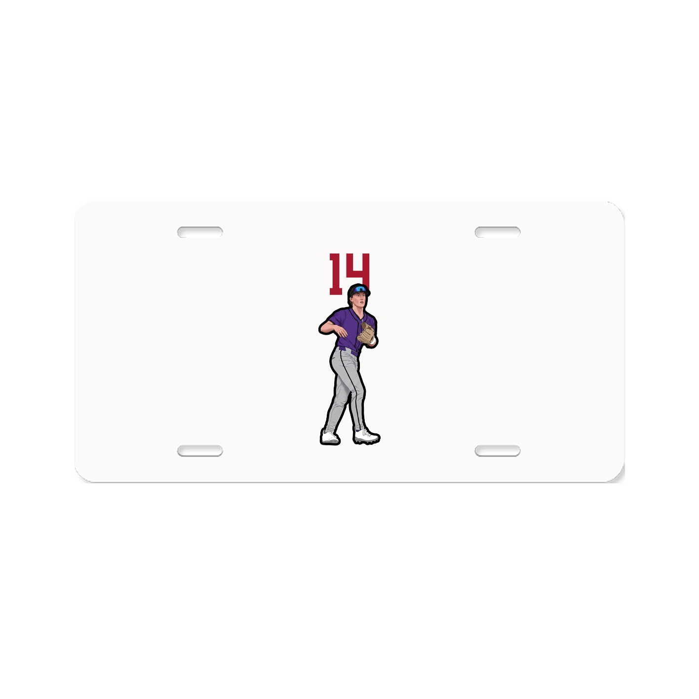 License Plate — Number Top in Classic