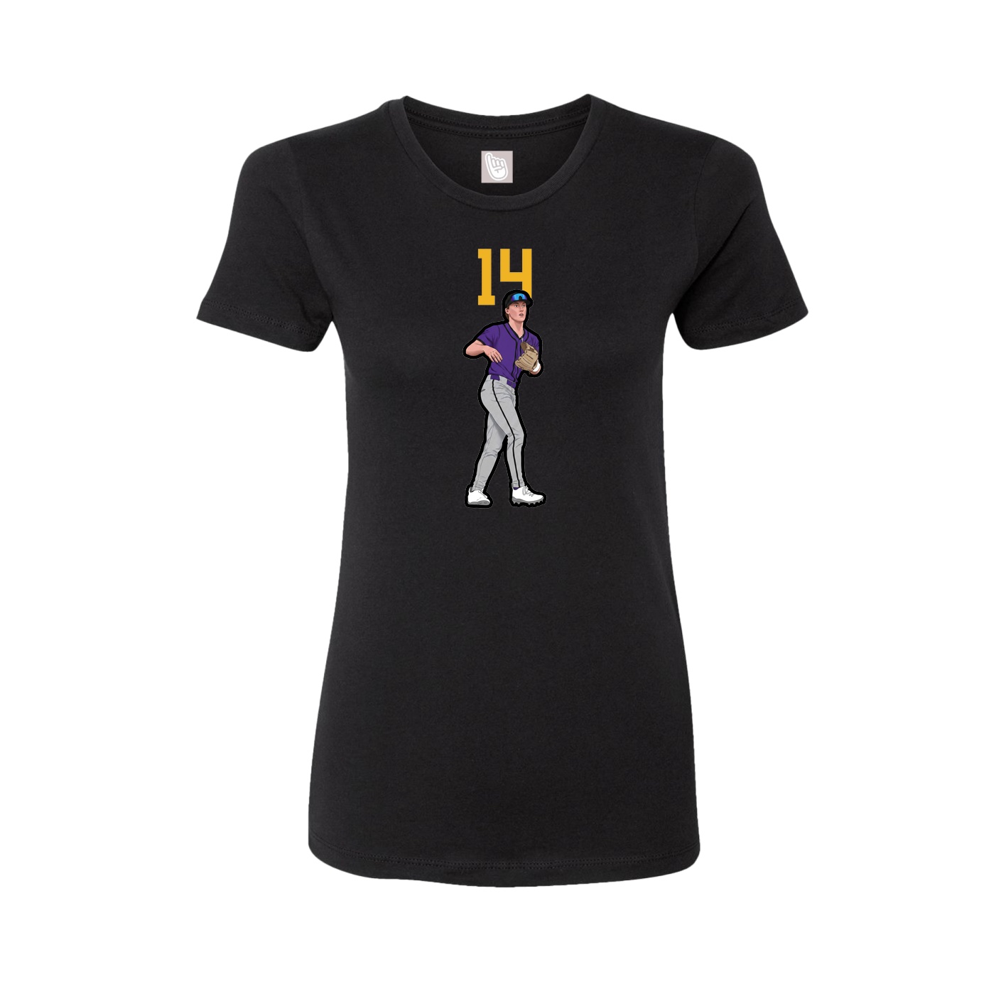 Womens Tee — Number Top in Black