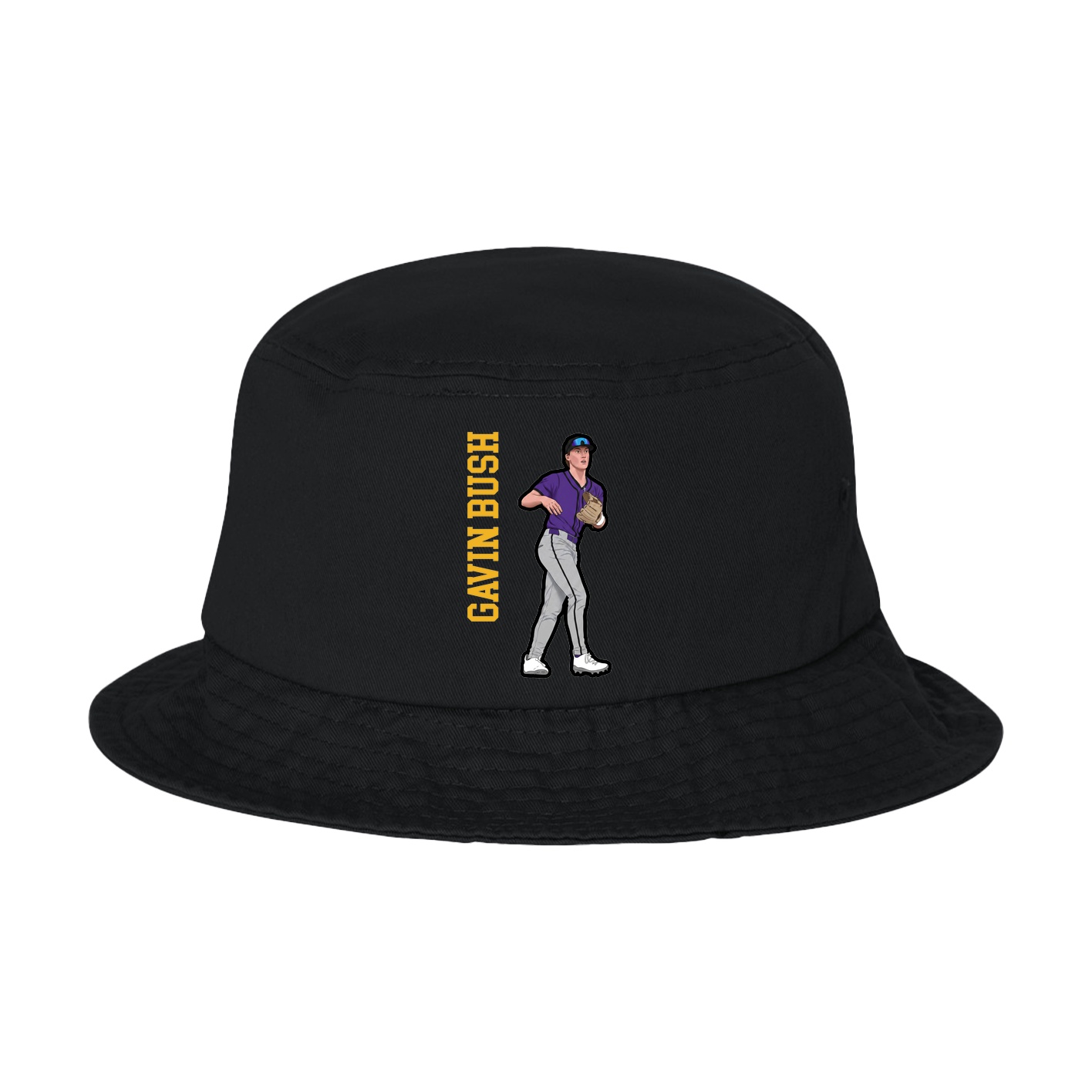 Bucket Cap — Name Vertical in Black