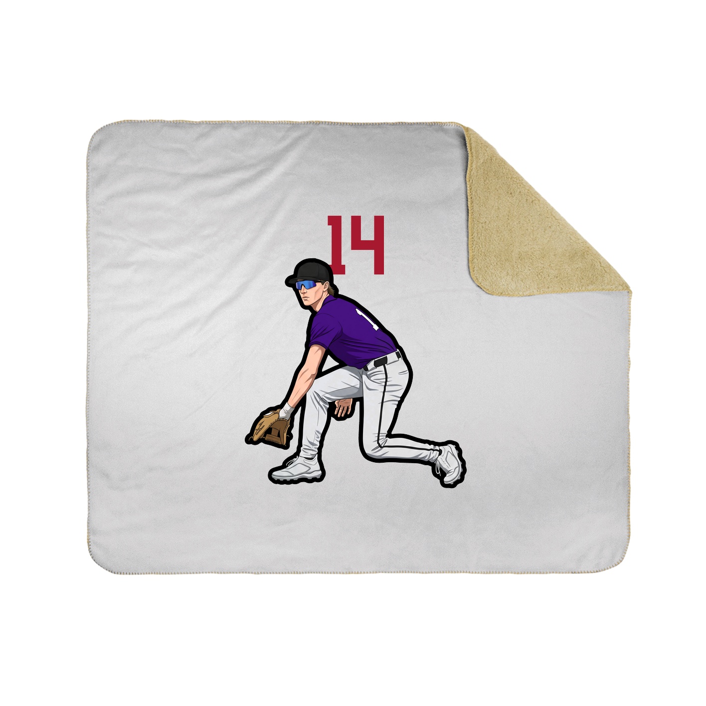 Throw Blanket — Number Top in White