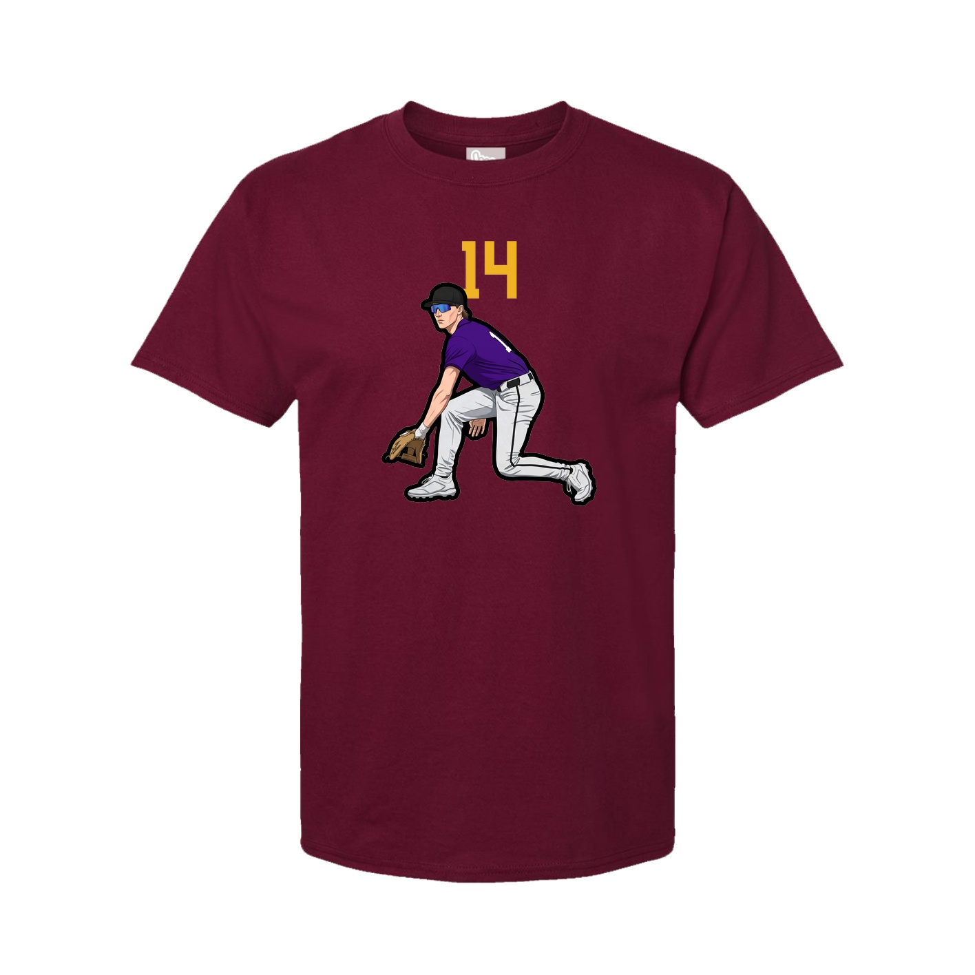 Tee — Number Top in Cardinal