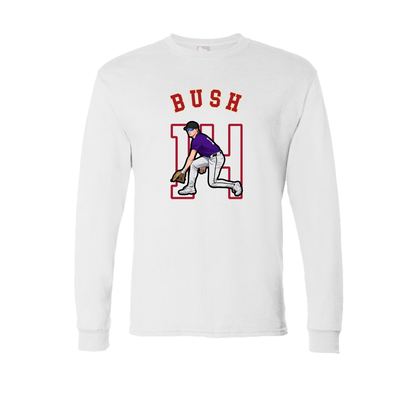 Long Sleeve Tee — Shirsey Arch in White