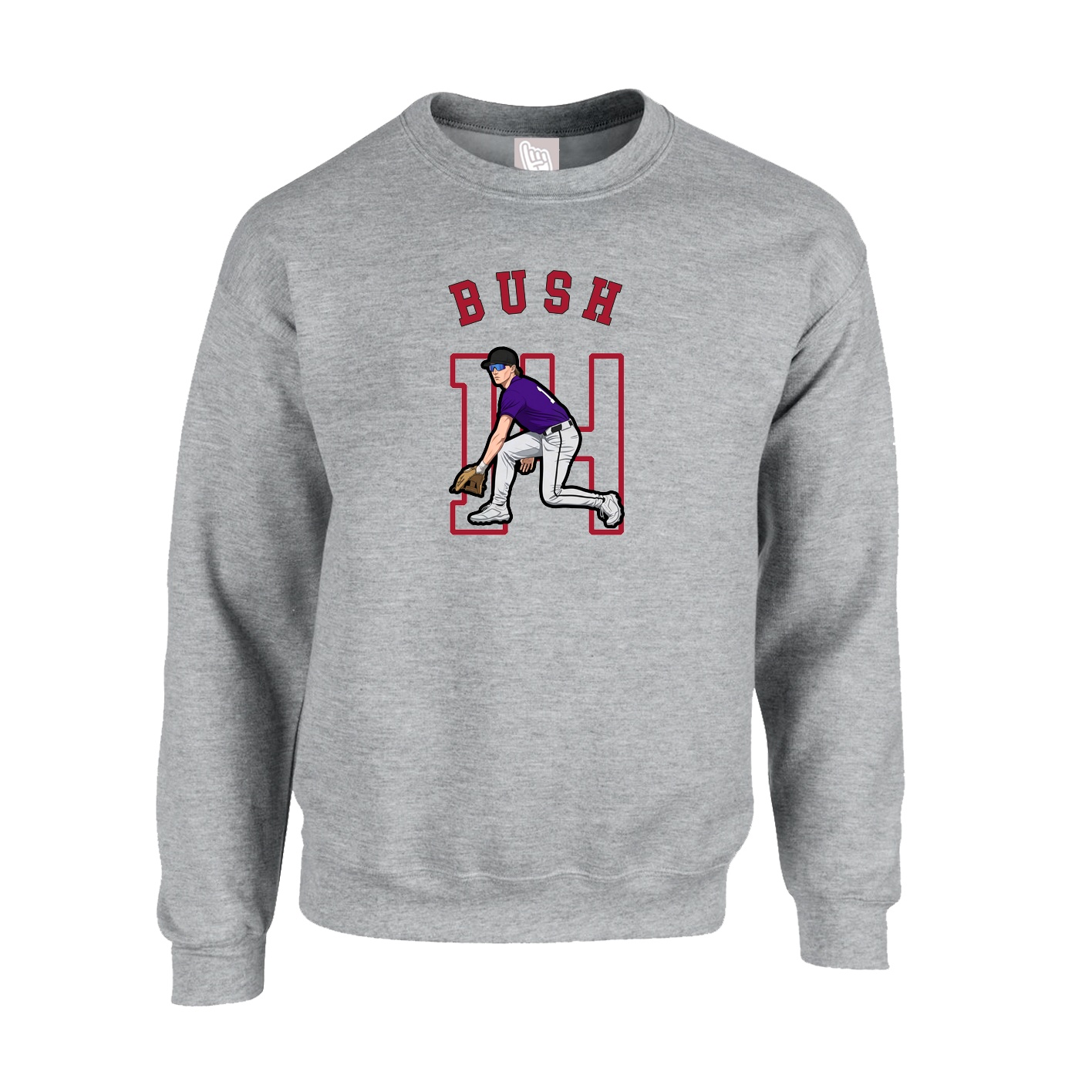 Fleece Crew — Shirsey Arch in Grey