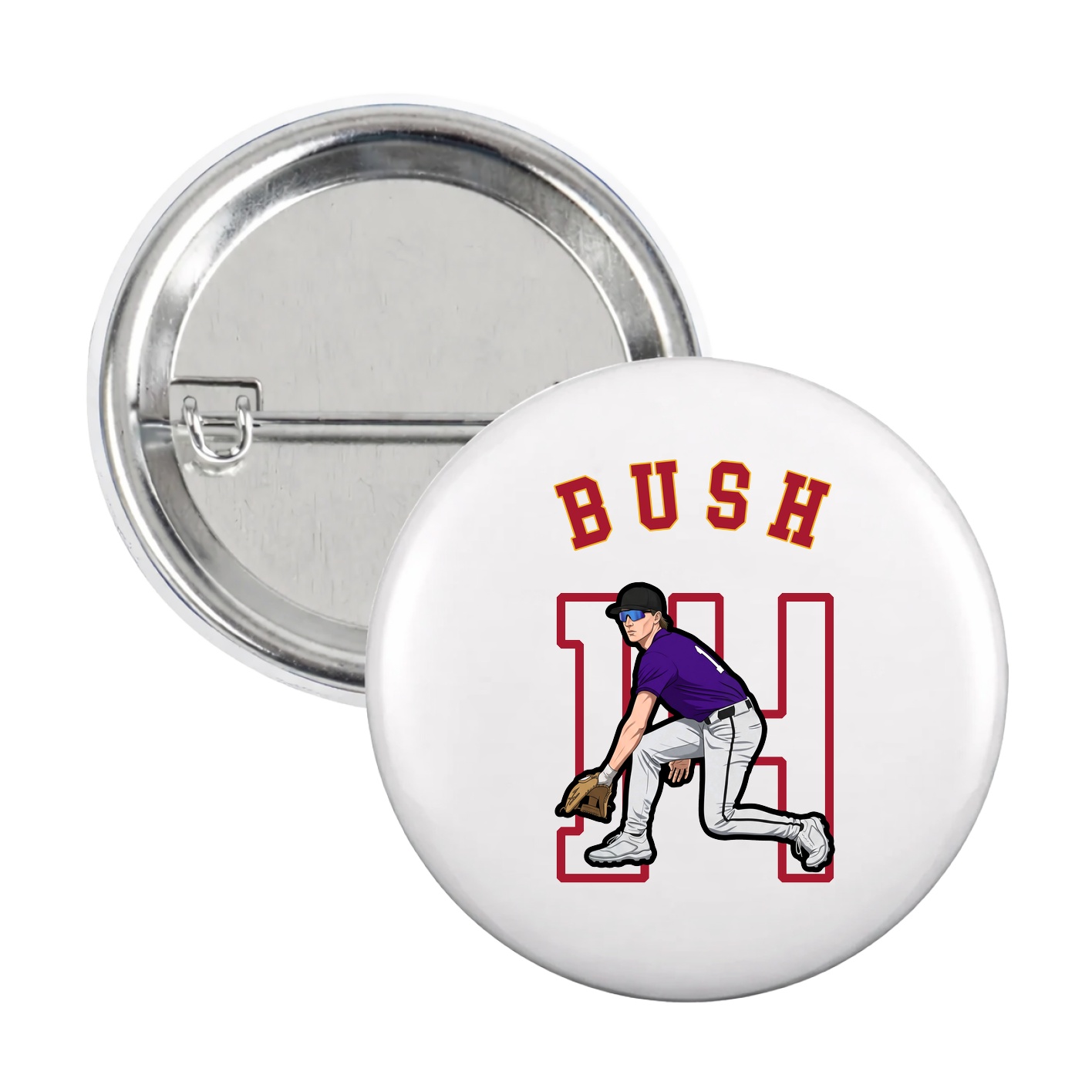 Game Day Button — Shirsey Arch in White
