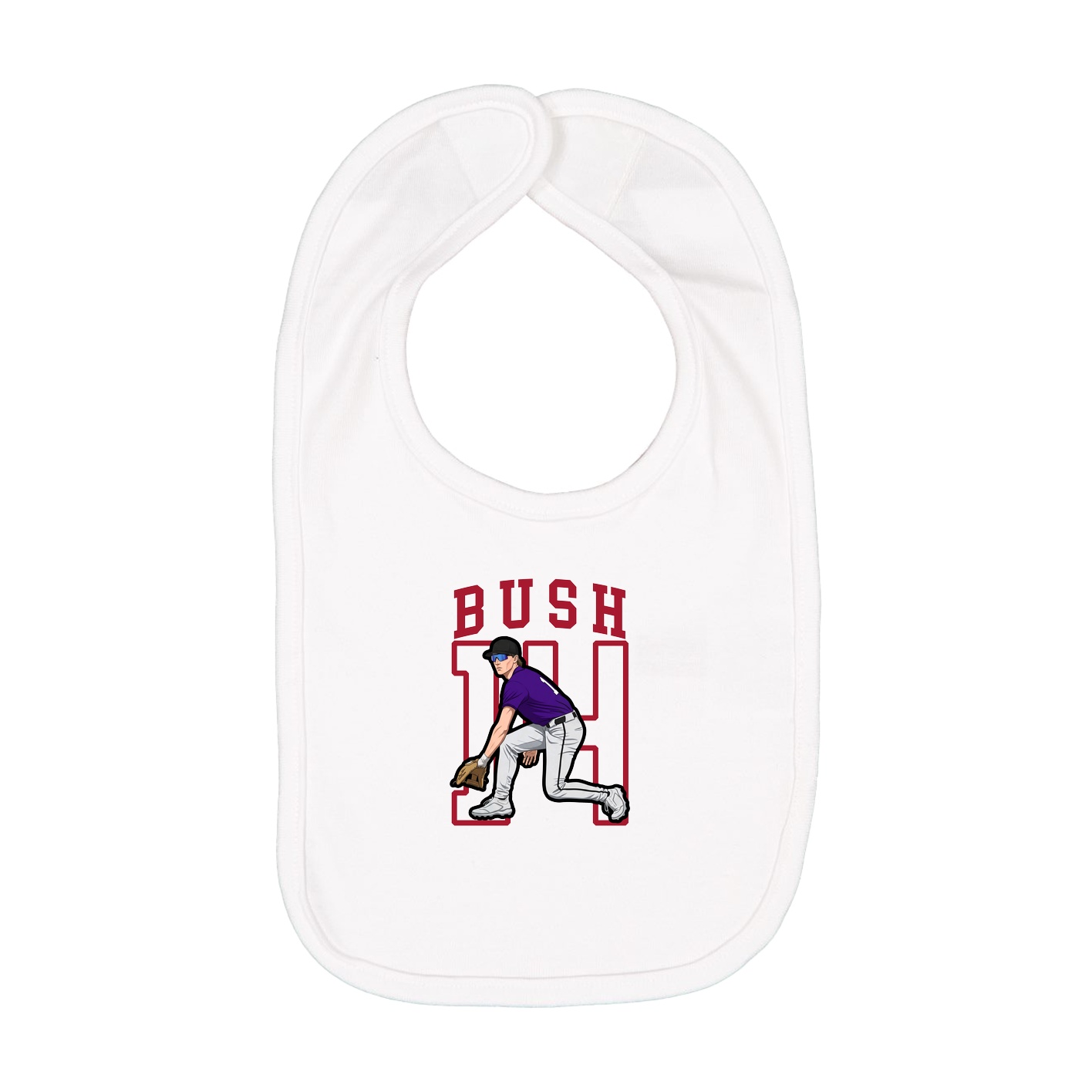 Infant Bib — Shirsey in White