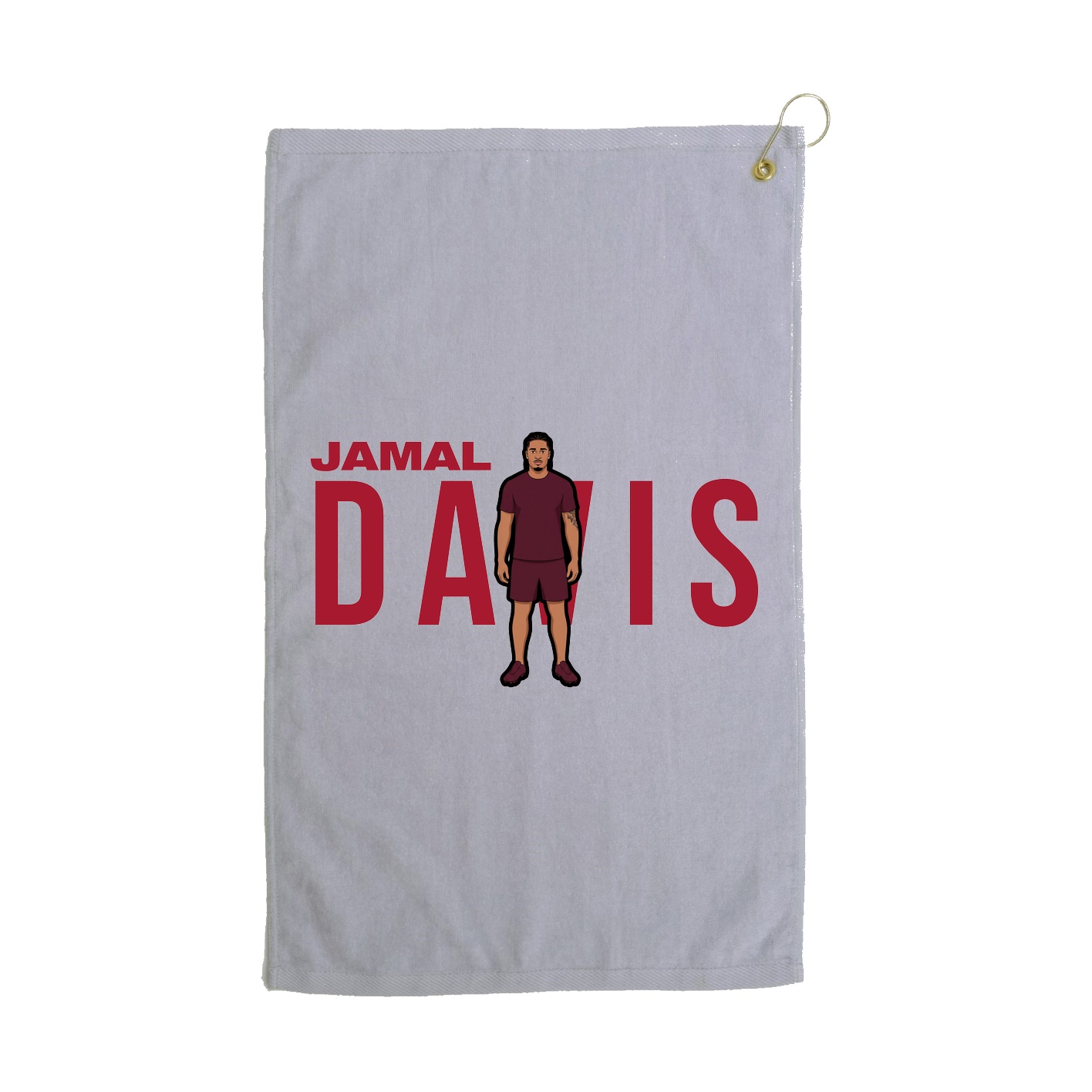 Golf Towel — Player Name in Grey
