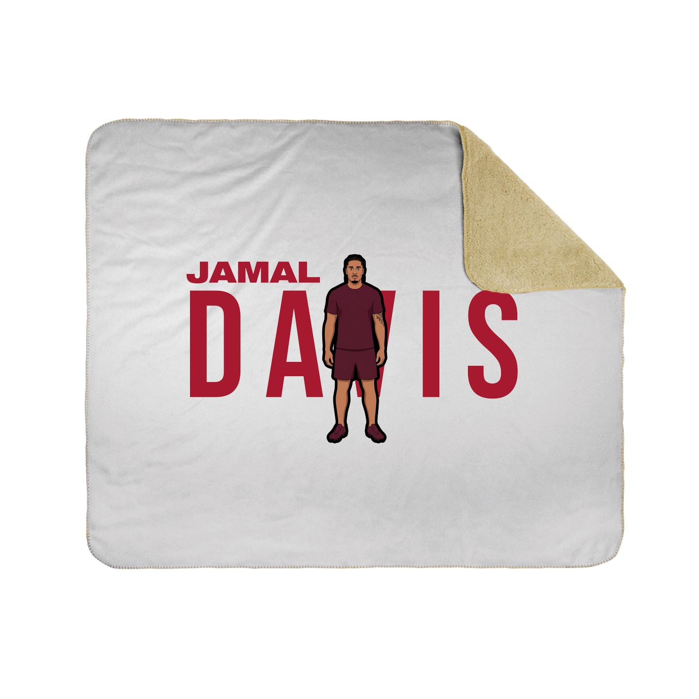 Throw Blanket — Player Name in White