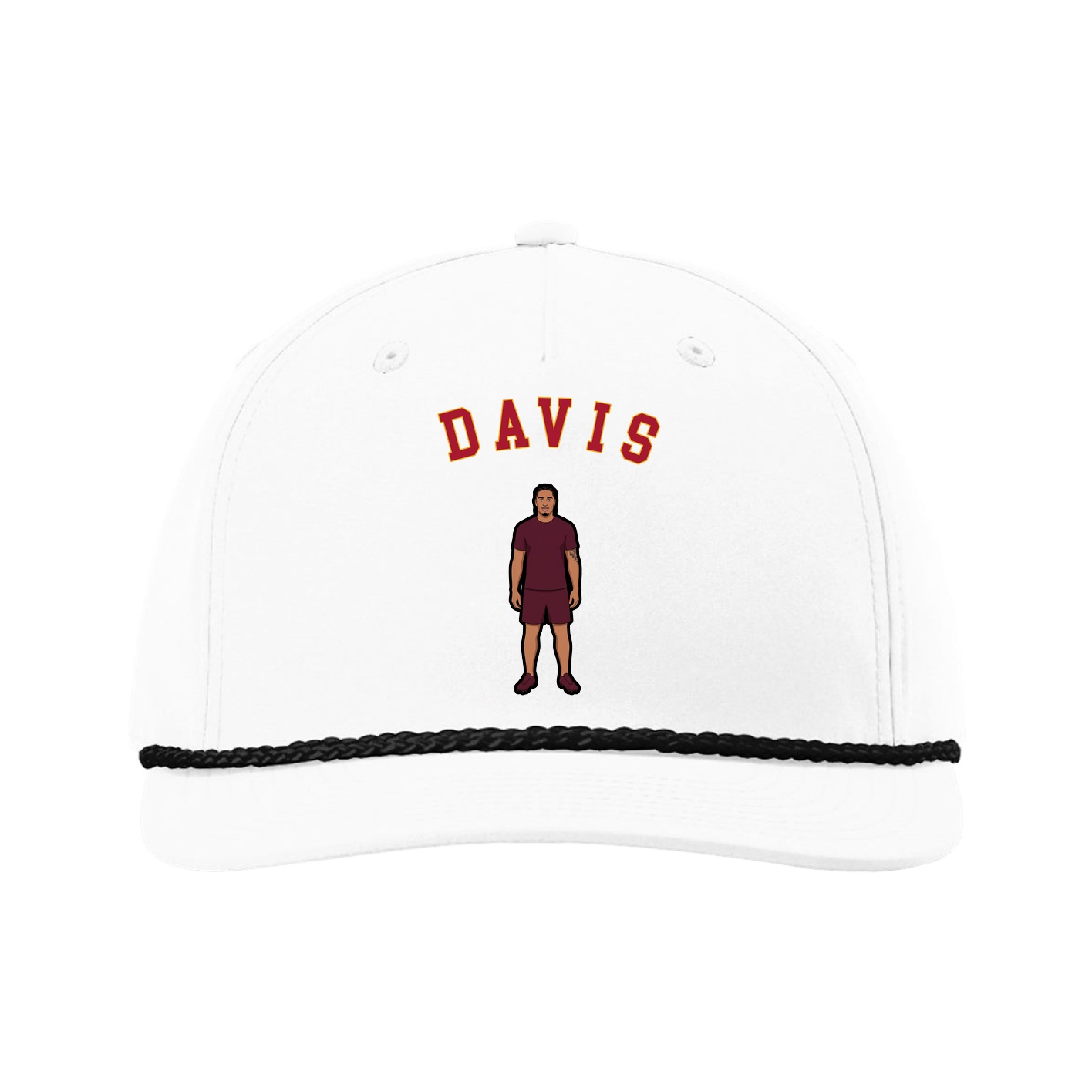 Five-Panel Classic Rope Cap — Shirsey Arch in White