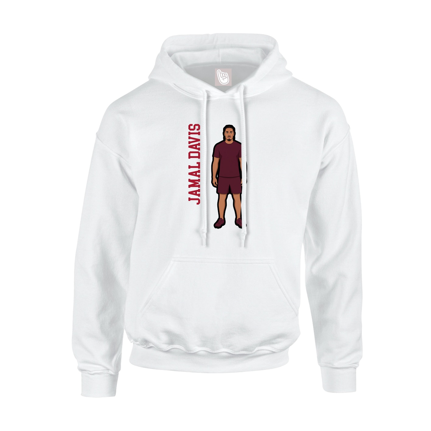 Youth Hoodie — Name Vertical in White