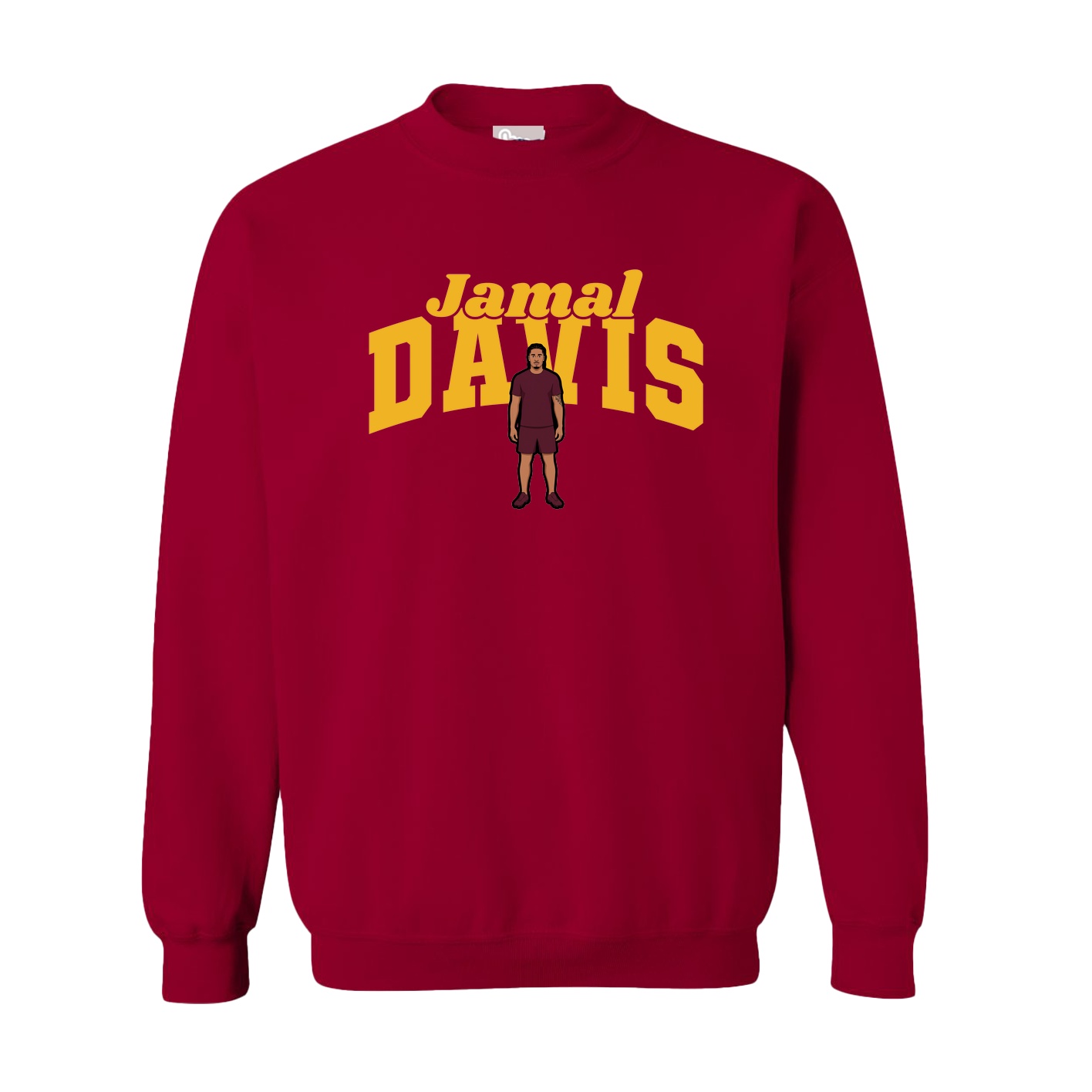 Fleece Crew — Signature Arch in Cardinal