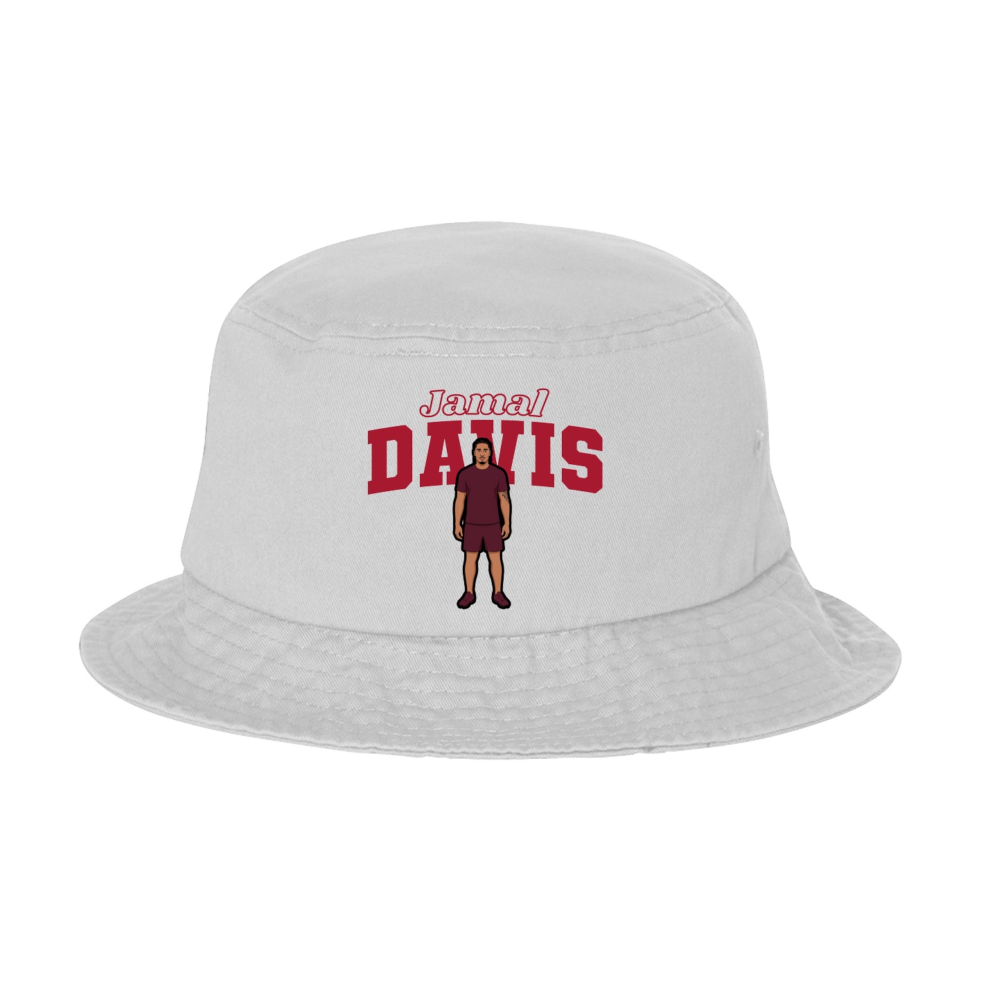 Bucket Cap — Name Arch in White