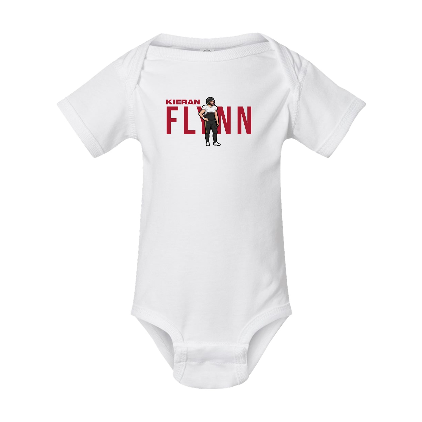 Baby Onesie — Player Name in White