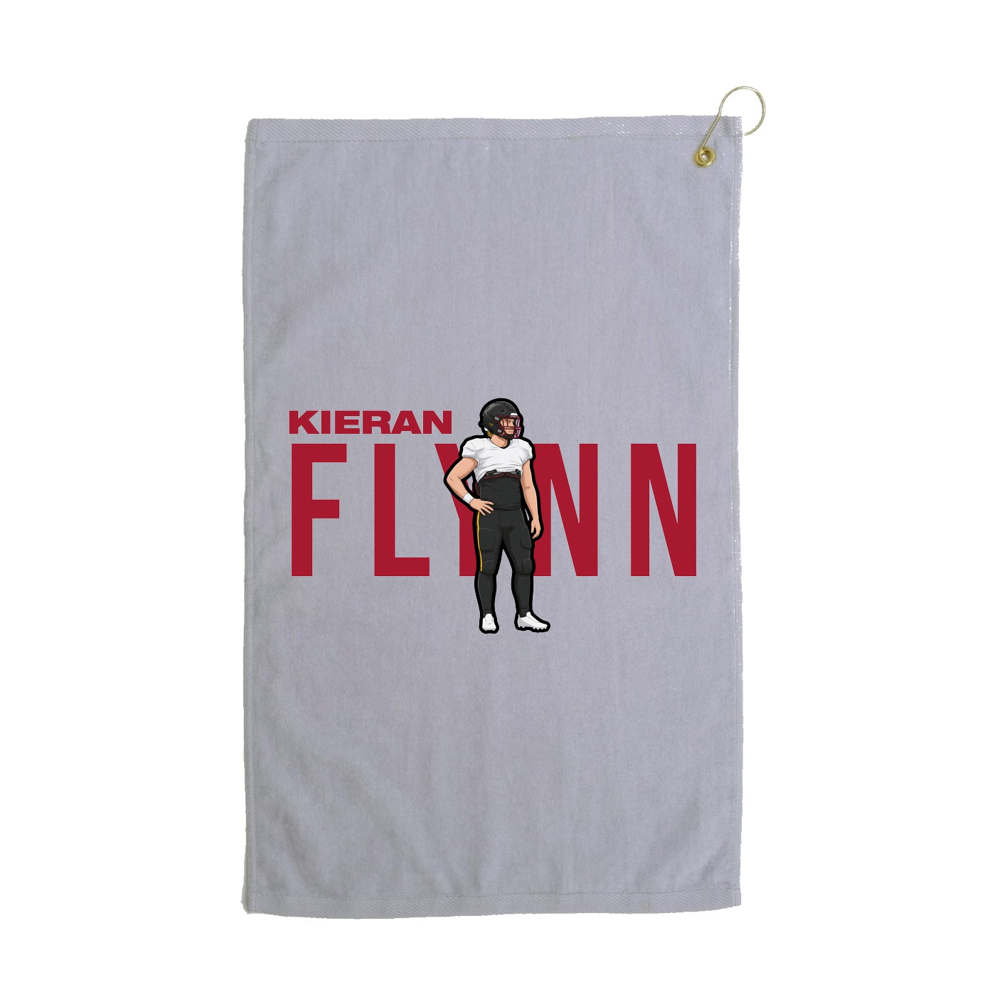 Golf Towel — Player Name in Grey