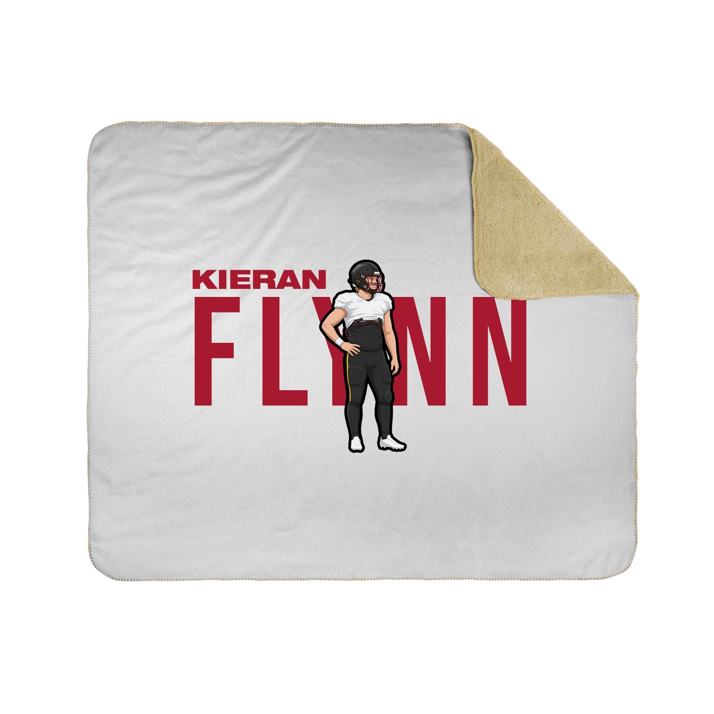 Throw Blanket — Player Name in White