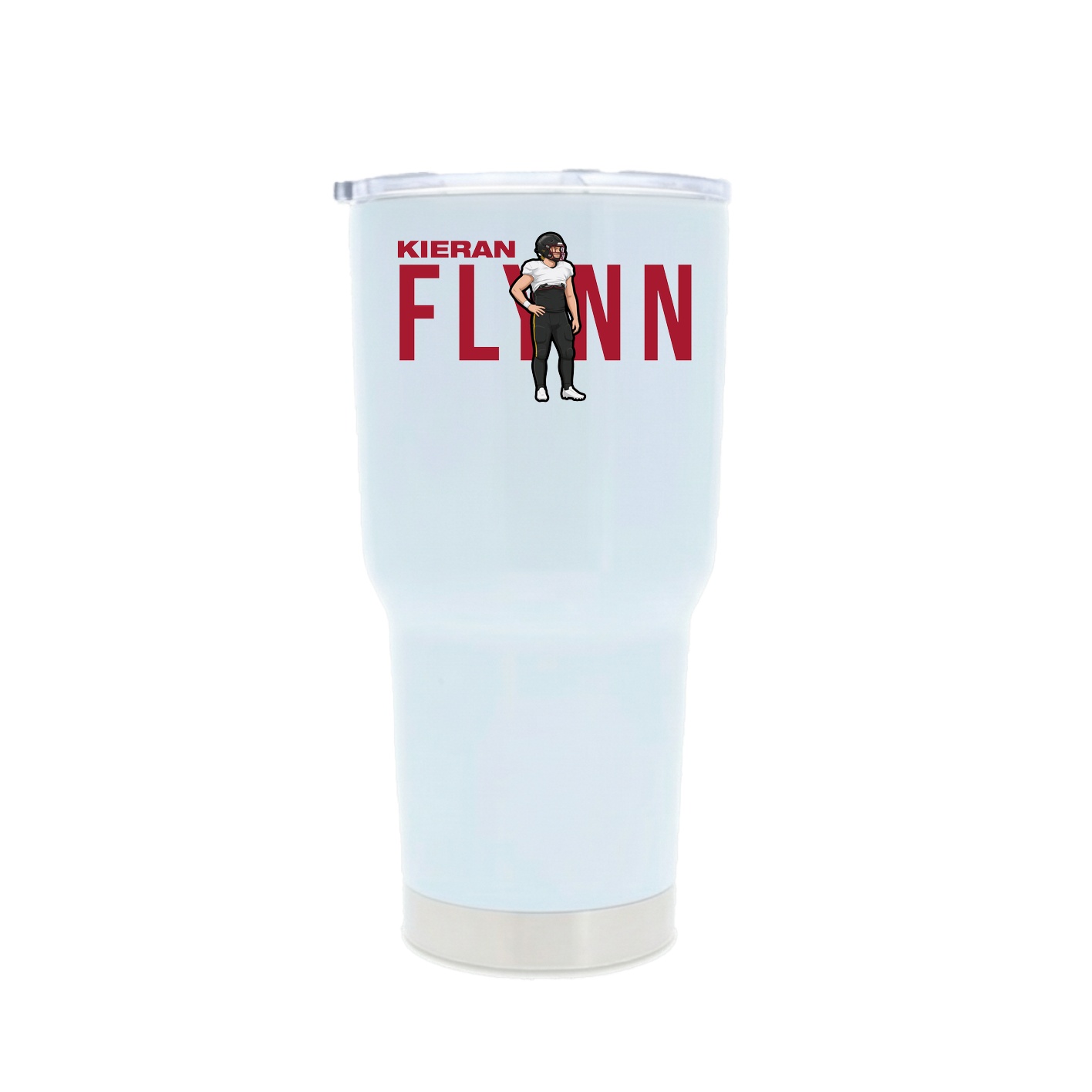 30oz Stainless Steel Tumbler — Player Name in White