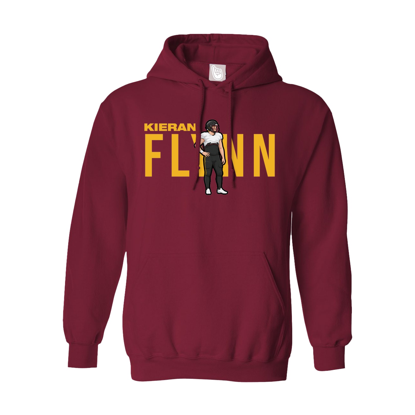 Hoodie — Player Name in Cardinal