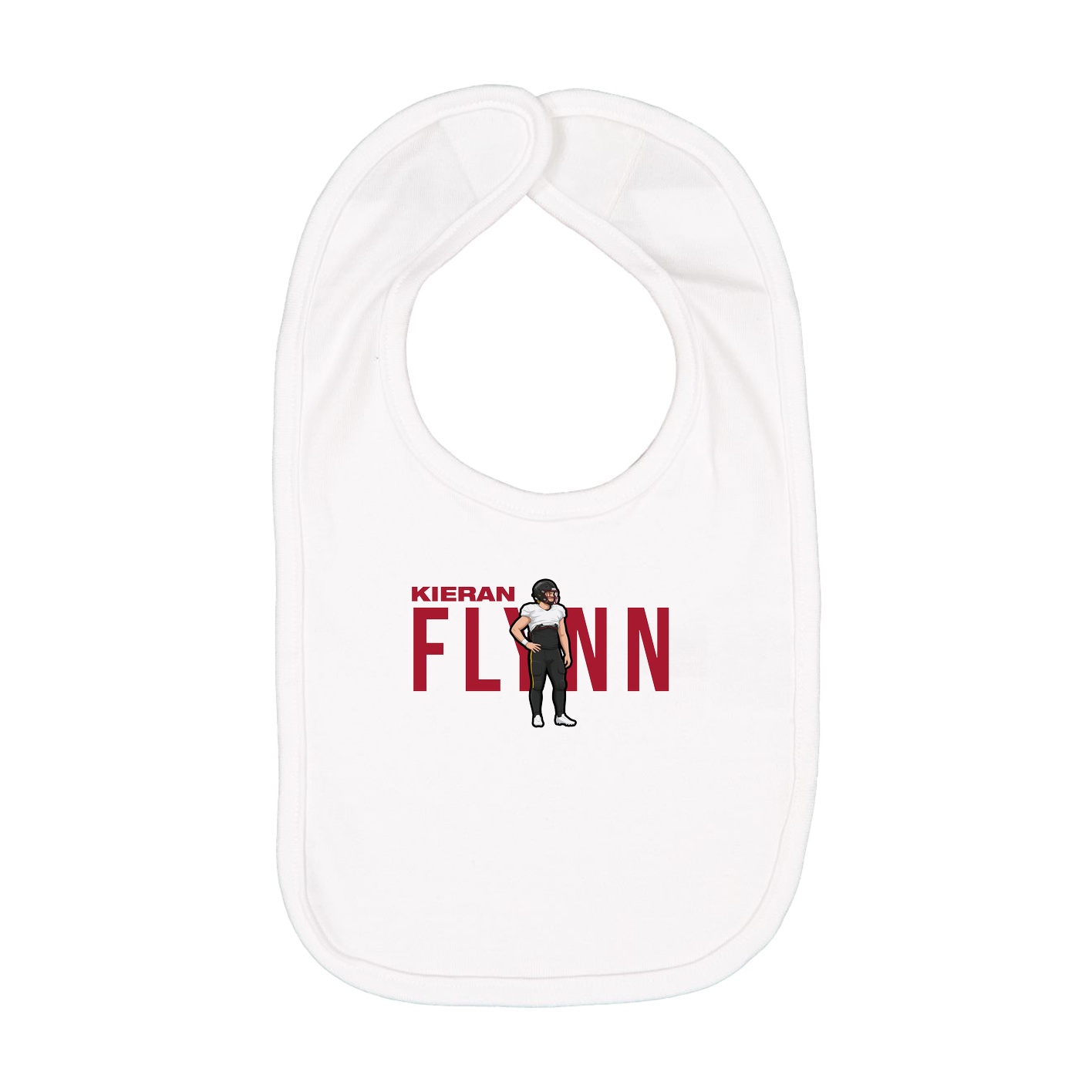 Infant Bib — Player Name in White