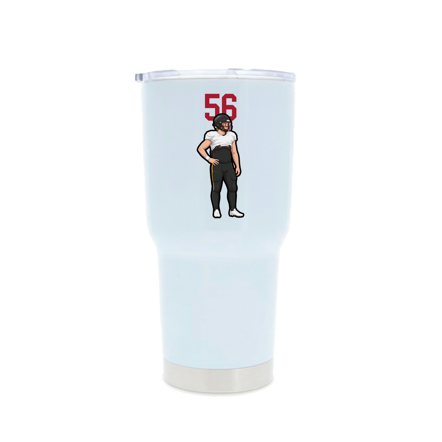 30oz Stainless Steel Tumbler — Number Top in White