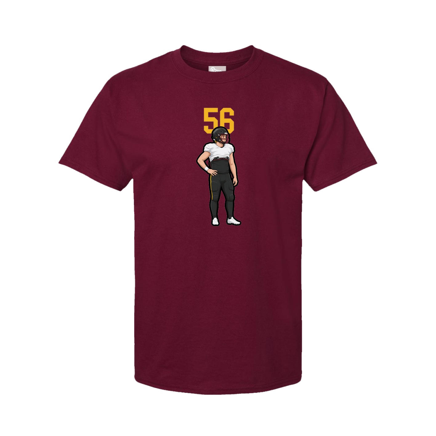 Youth Tee — Number Top in Cardinal