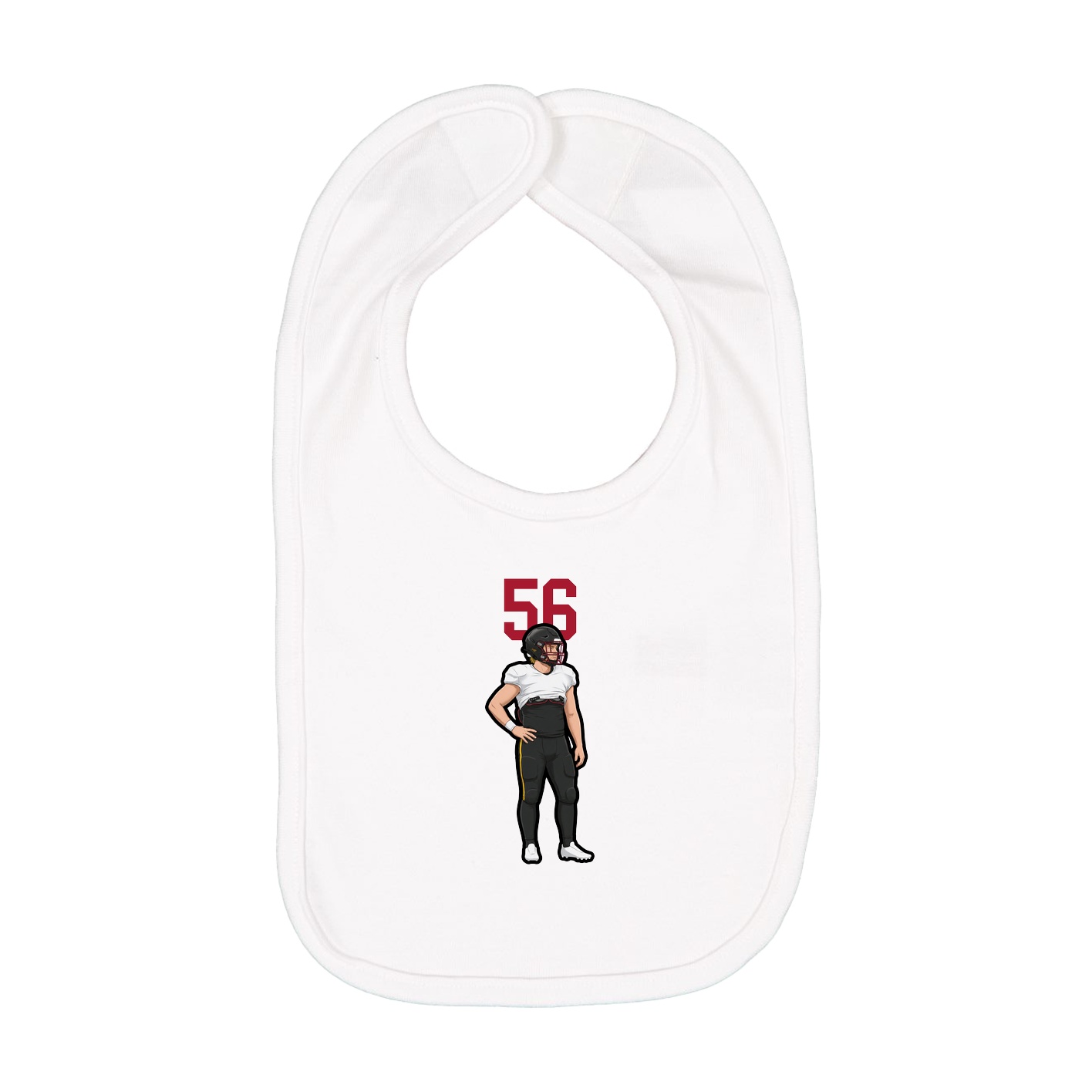 Infant Bib — Number Top in White