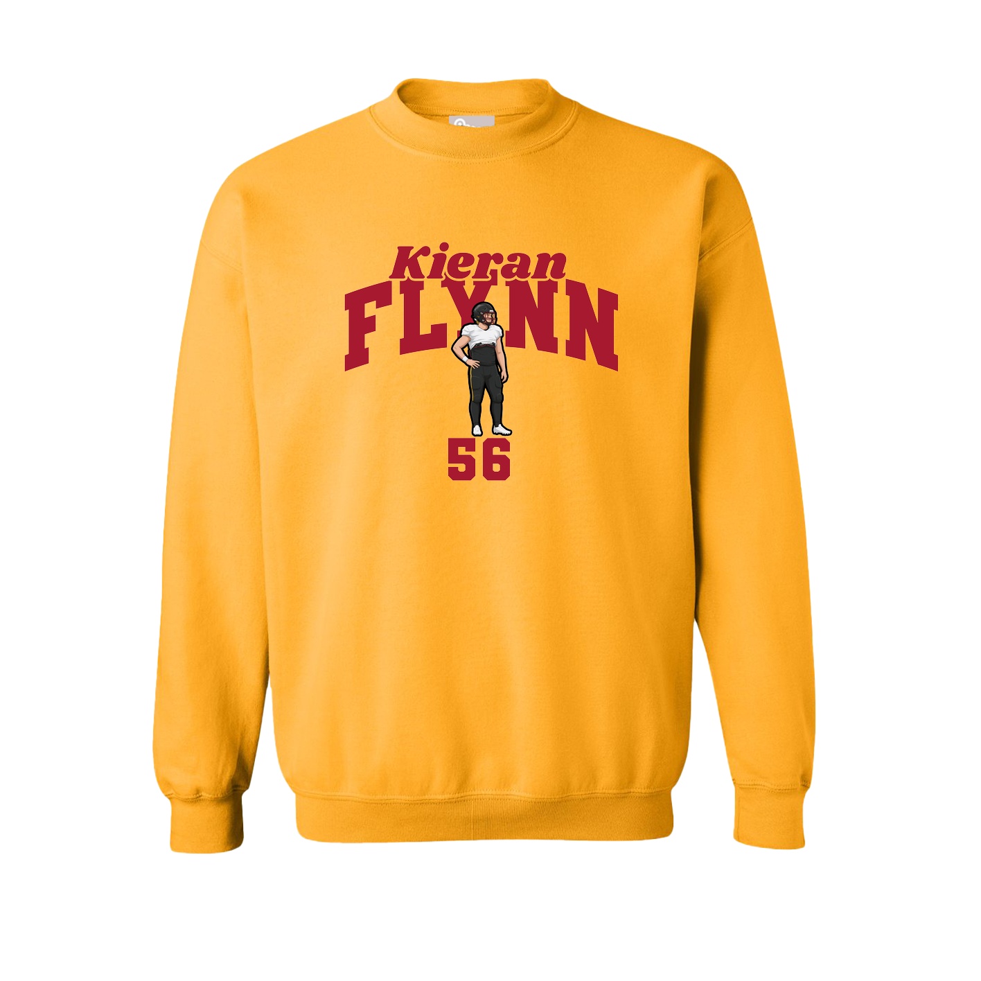 Fleece Crew — Signature Arch in Gold