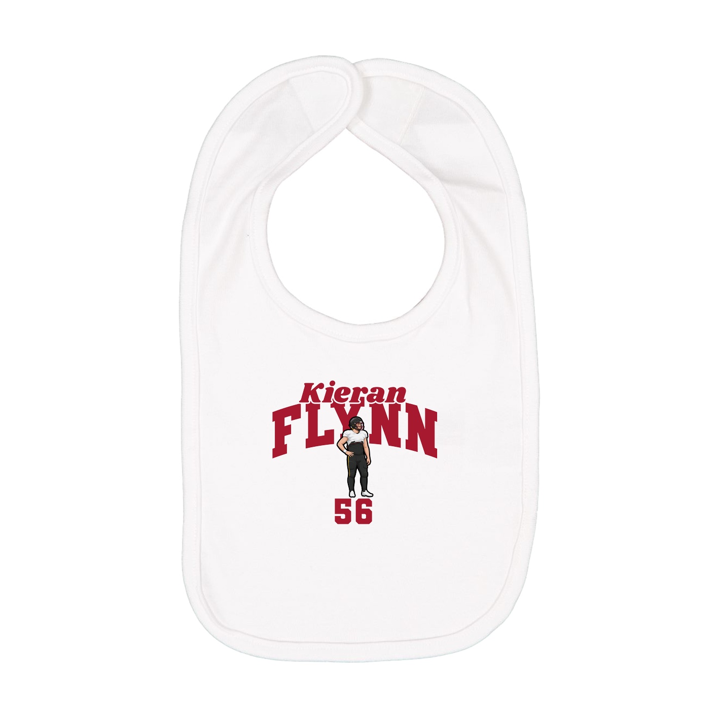 Infant Bib — Signature Arch in White