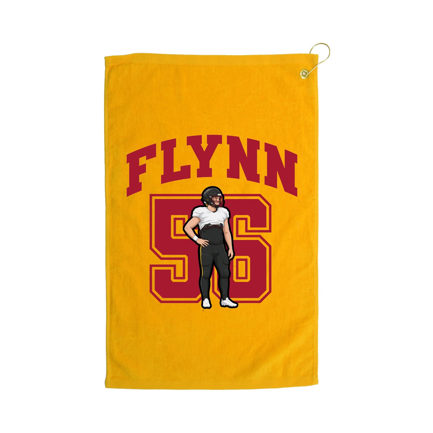 Golf Towel — Number in Gold