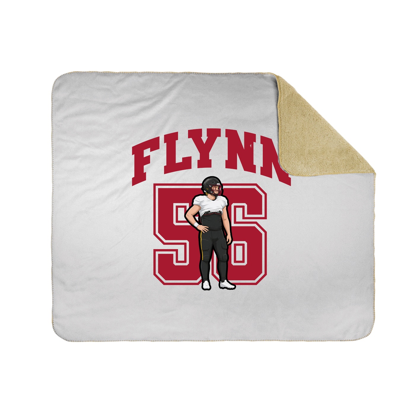 Throw Blanket — Number in White