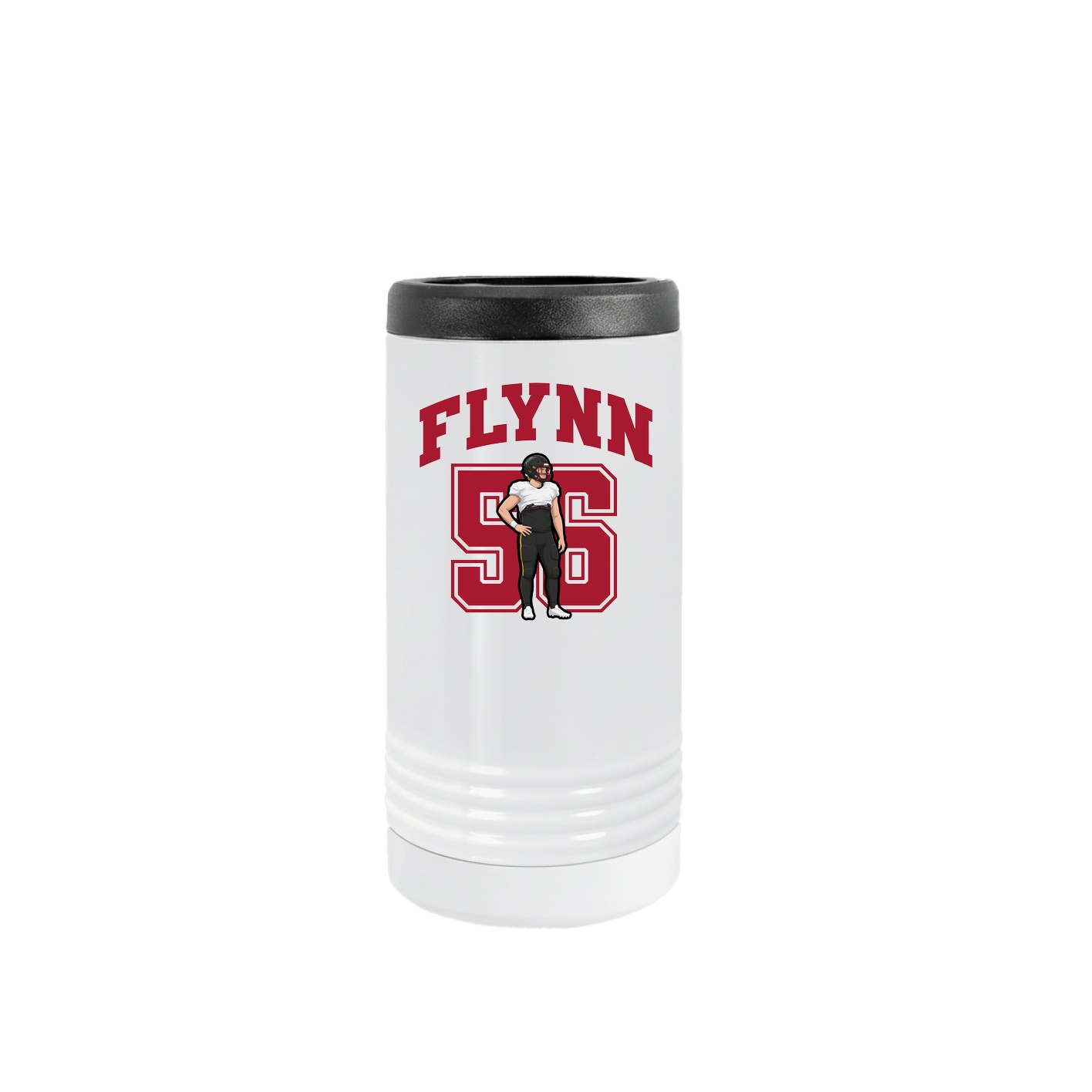 Slim Beverage Holder — Number in White
