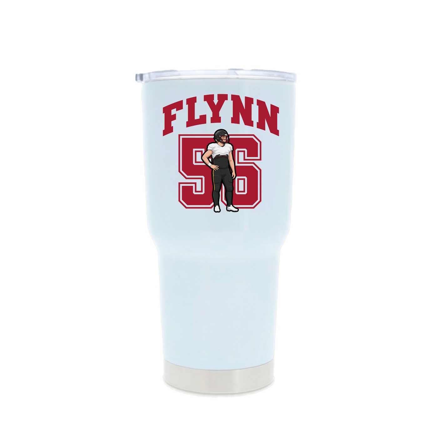 30oz Stainless Steel Tumbler — Number in White