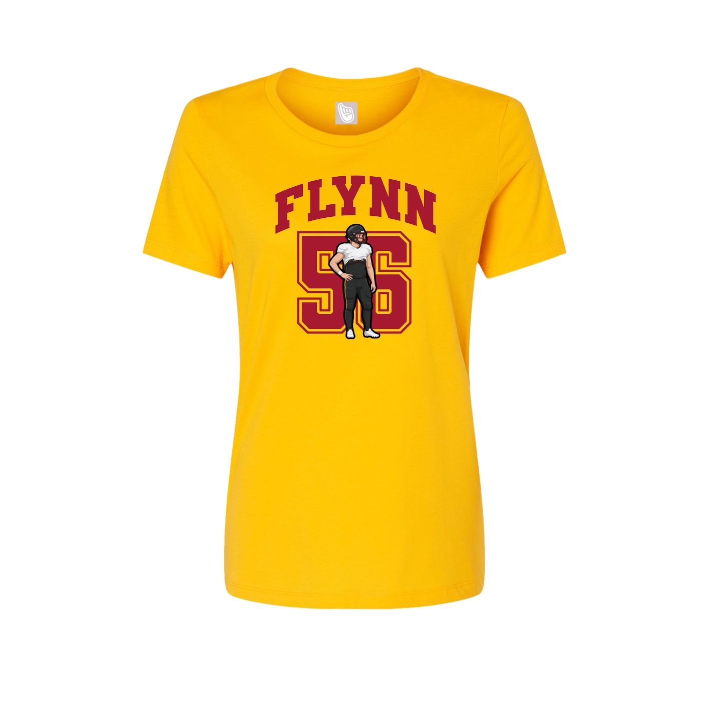 Fitted Women's Tee — Number in Gold