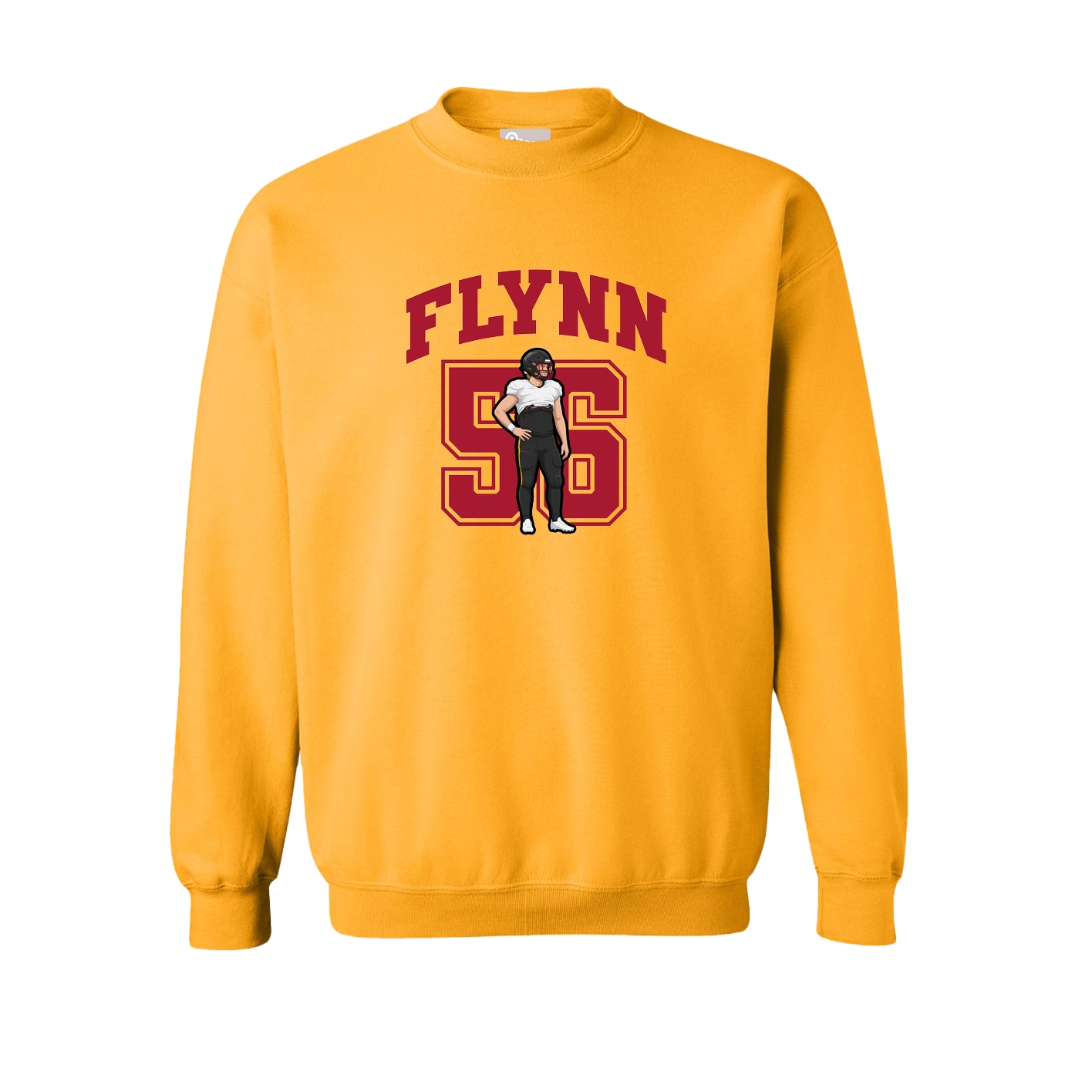 Fleece Crew — Number in Gold