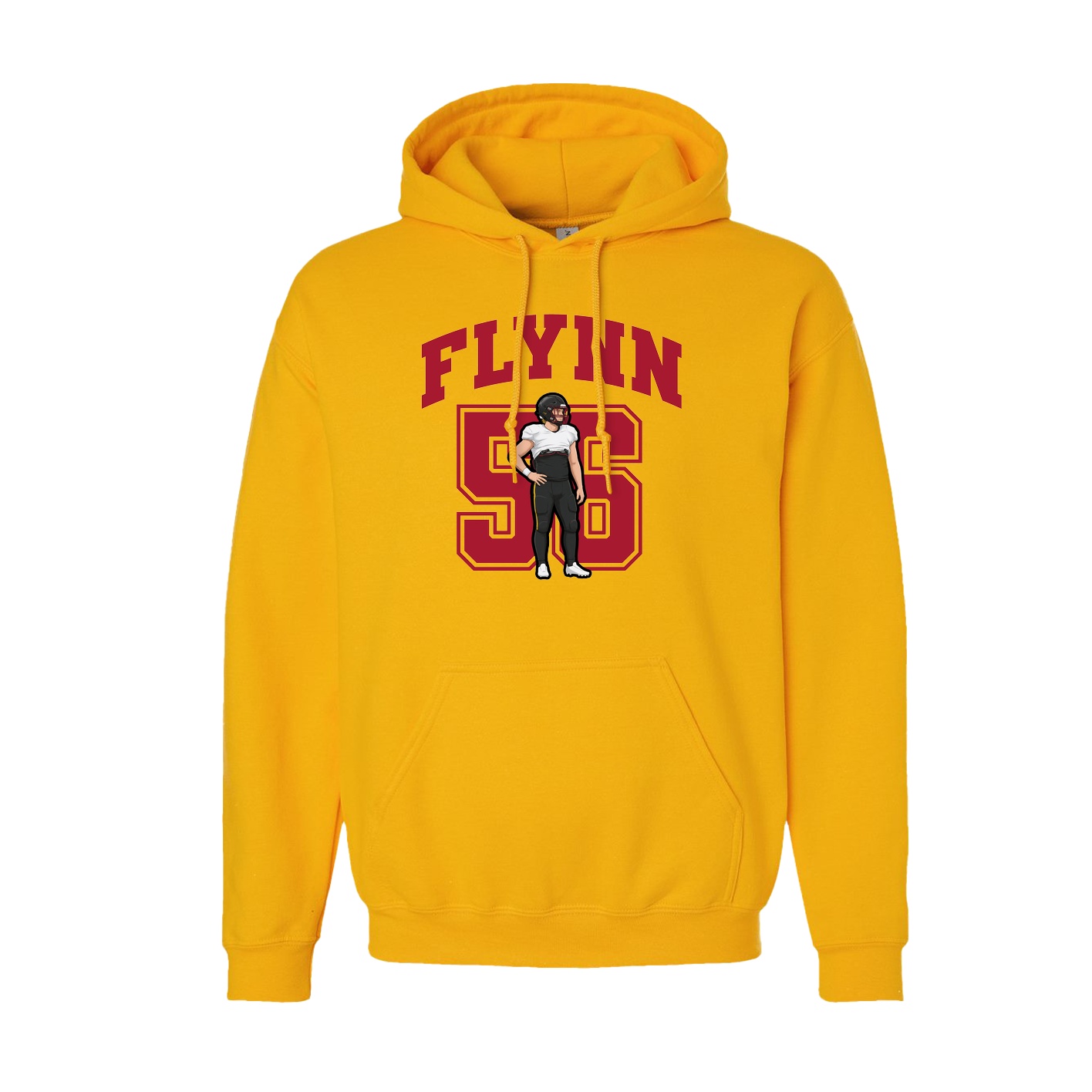Youth Hoodie — Number in Gold