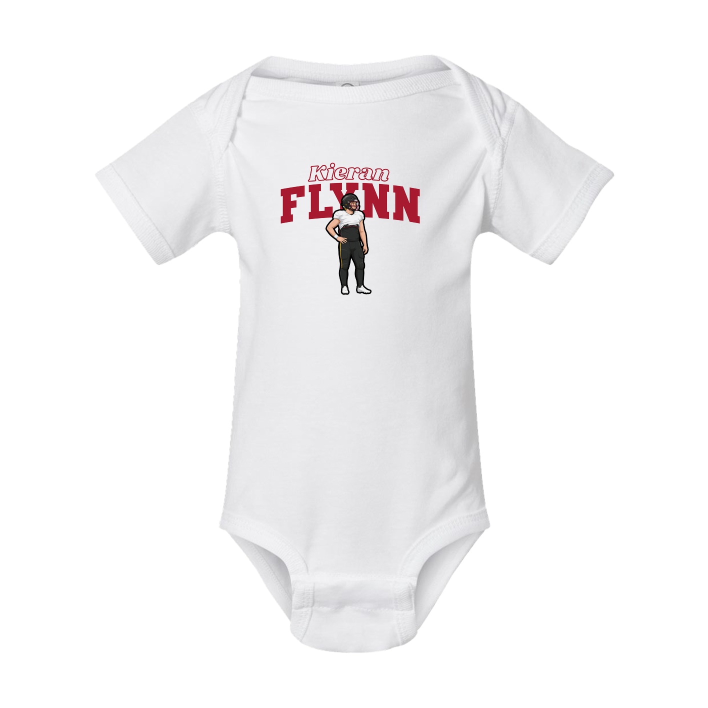 Baby Onesie — Name Arch in White