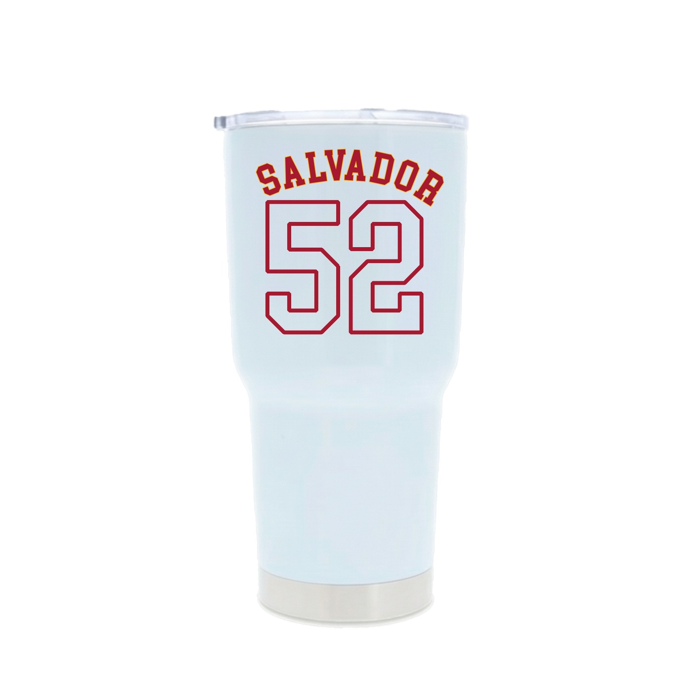 30oz Stainless Steel Tumbler — Shirsey Arch in White