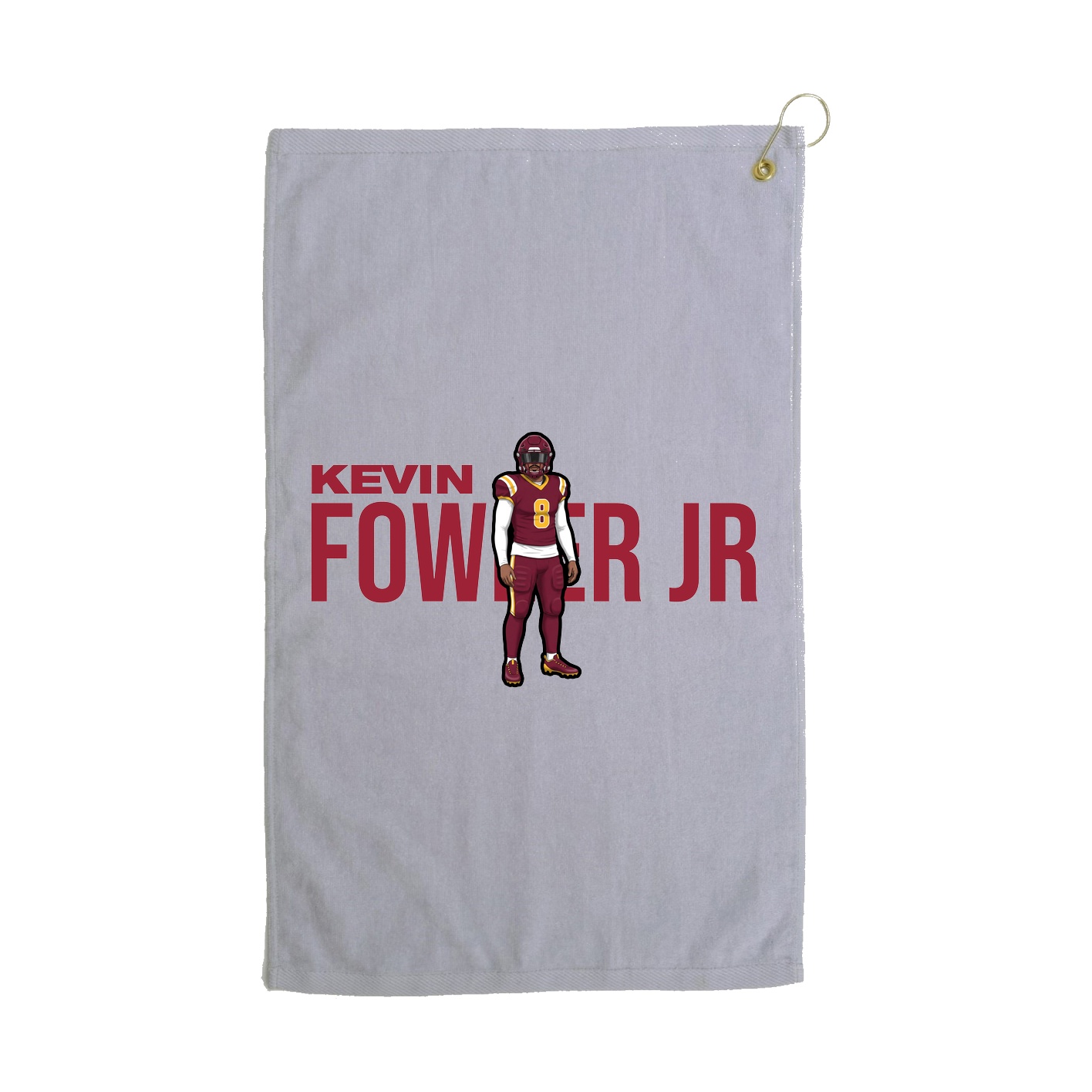 Golf Towel — Player Name in Grey