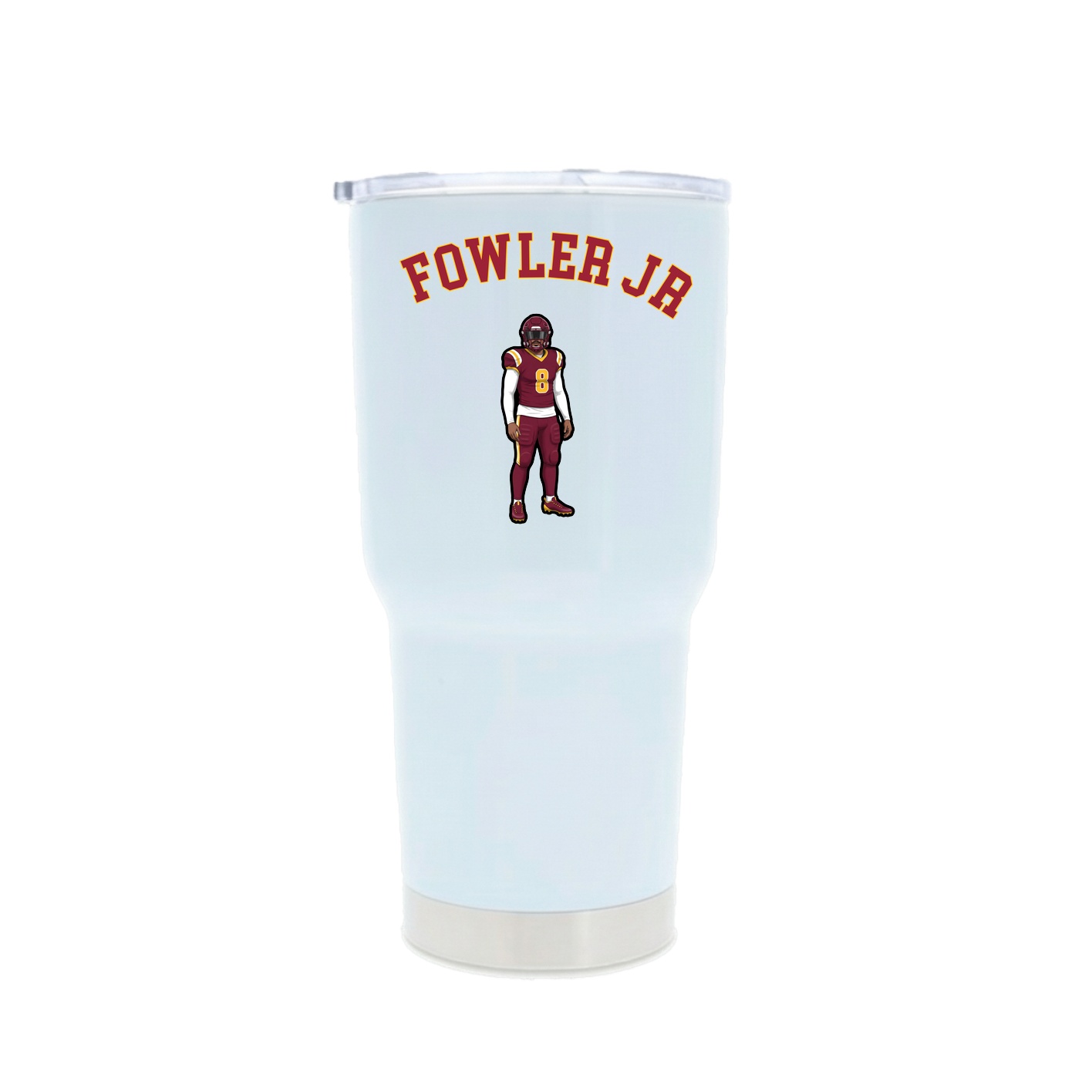 30oz Stainless Steel Tumbler — Shirsey Arch in White