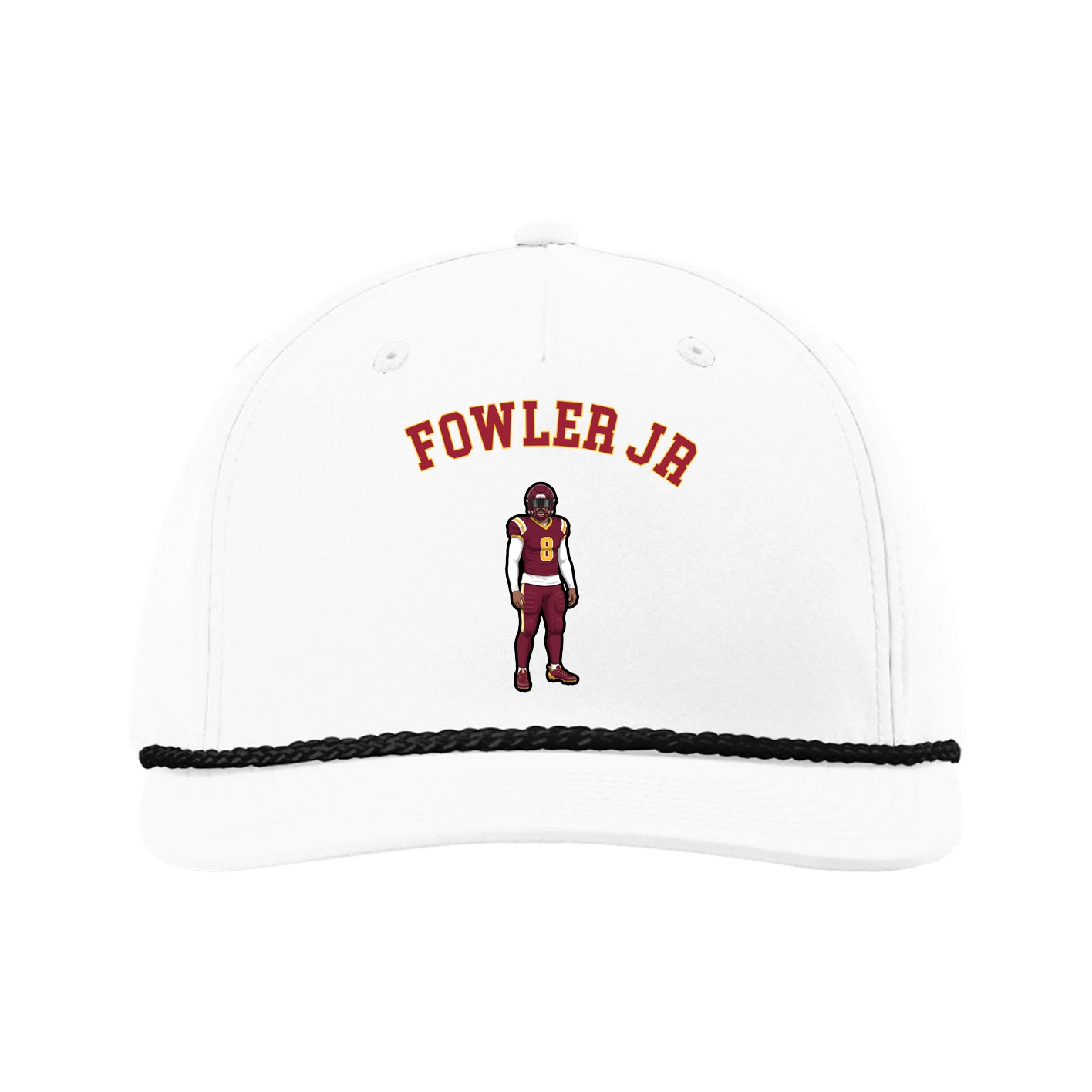 Five-Panel Classic Rope Cap — Shirsey Arch in White