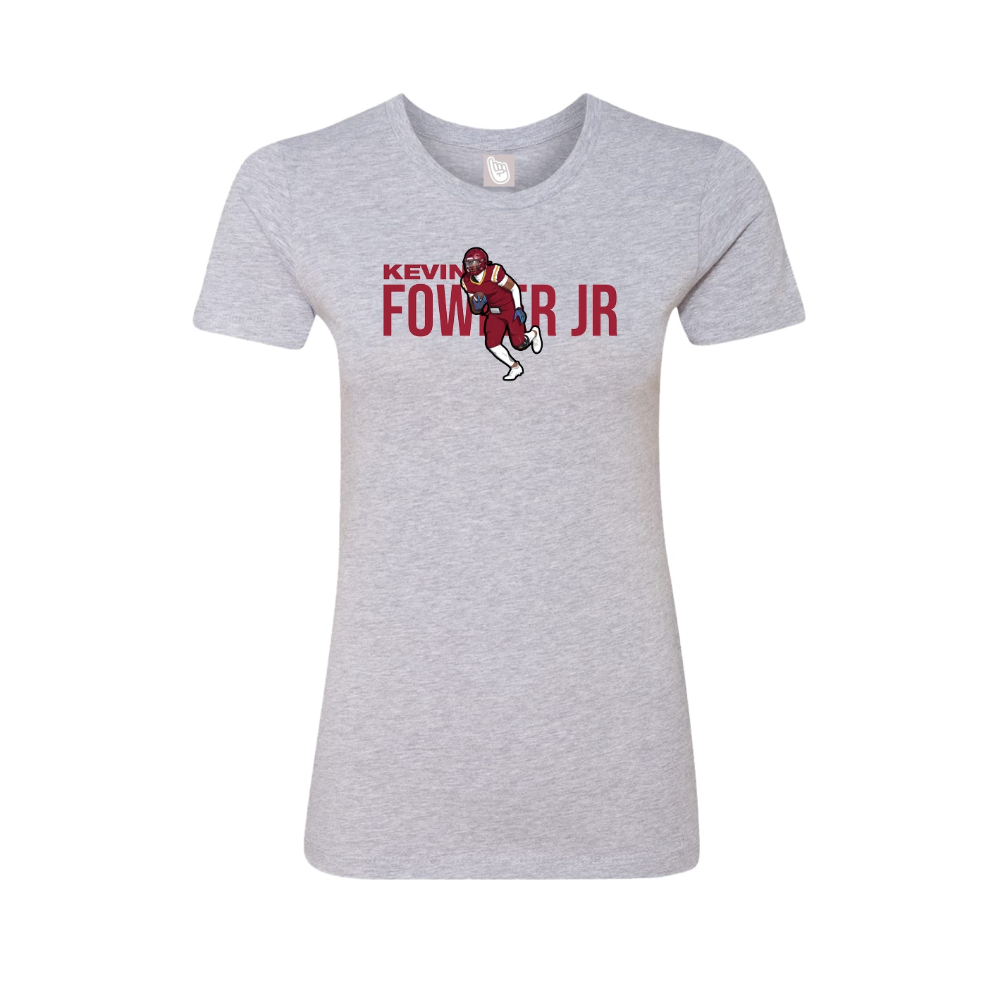 Fitted Women's Tee — Player Name in Grey