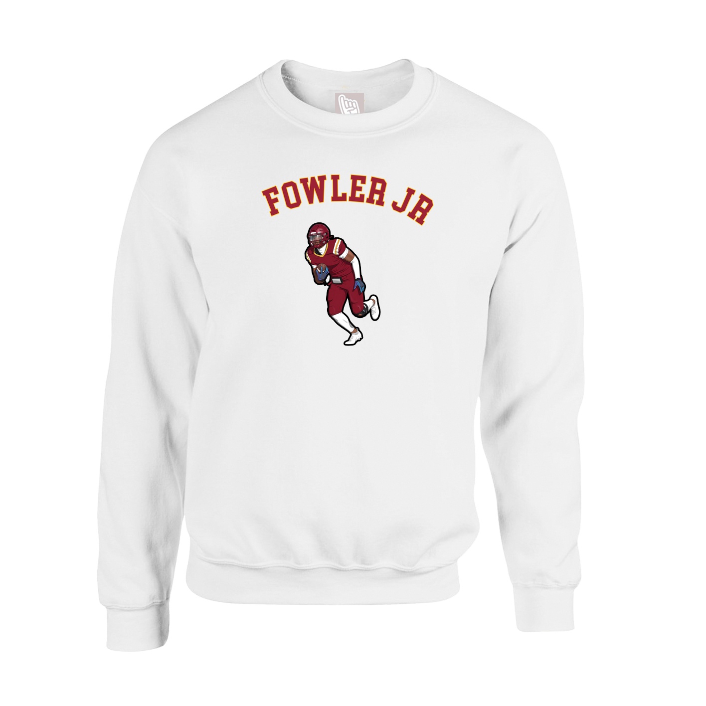 Fleece Crew — Shirsey Arch in White