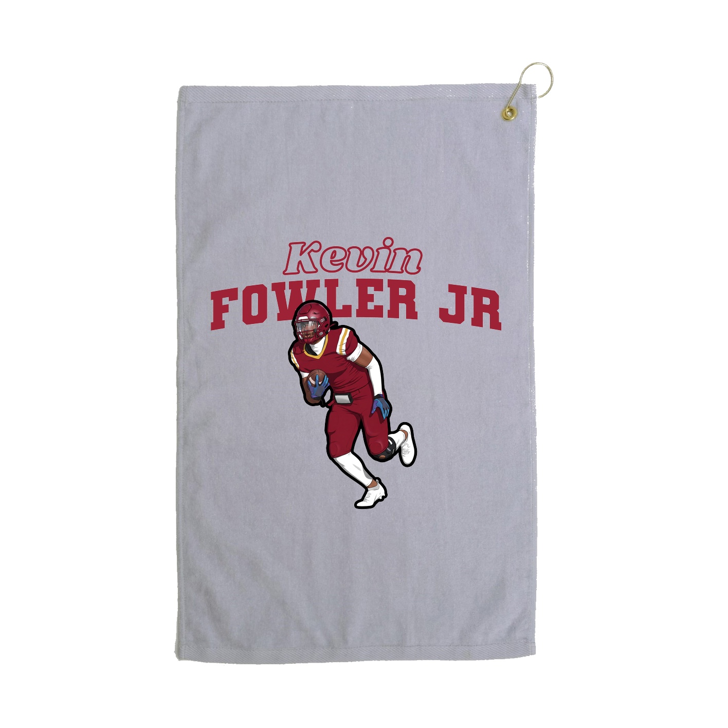 Golf Towel — Name Arch in Grey