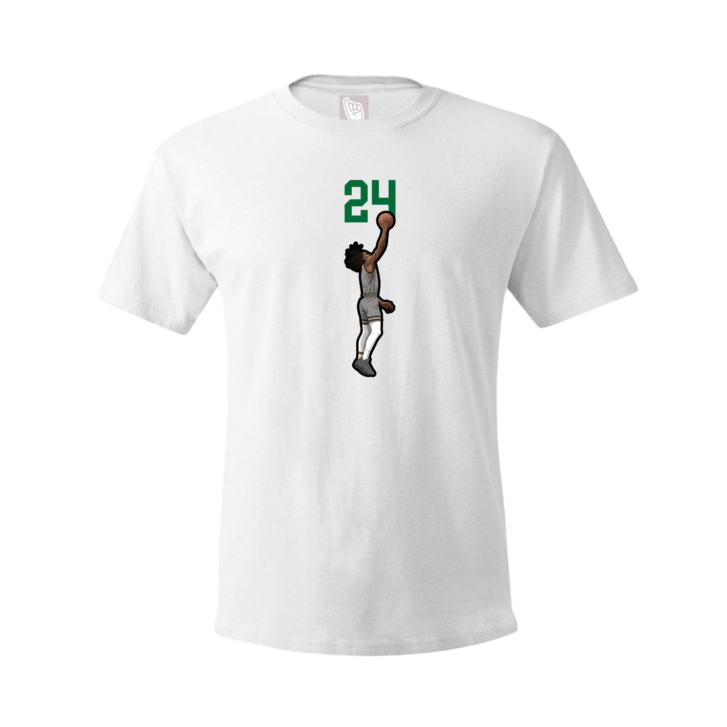 Youth Tee — Number Top in White