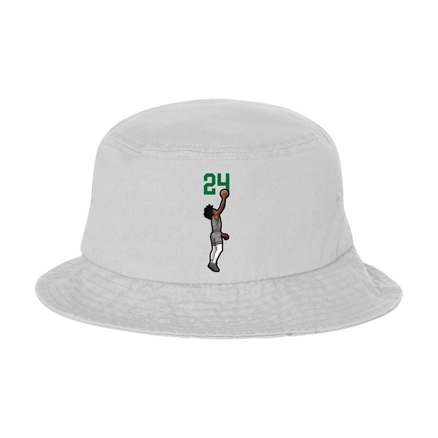 Bucket Cap — Number Top in White